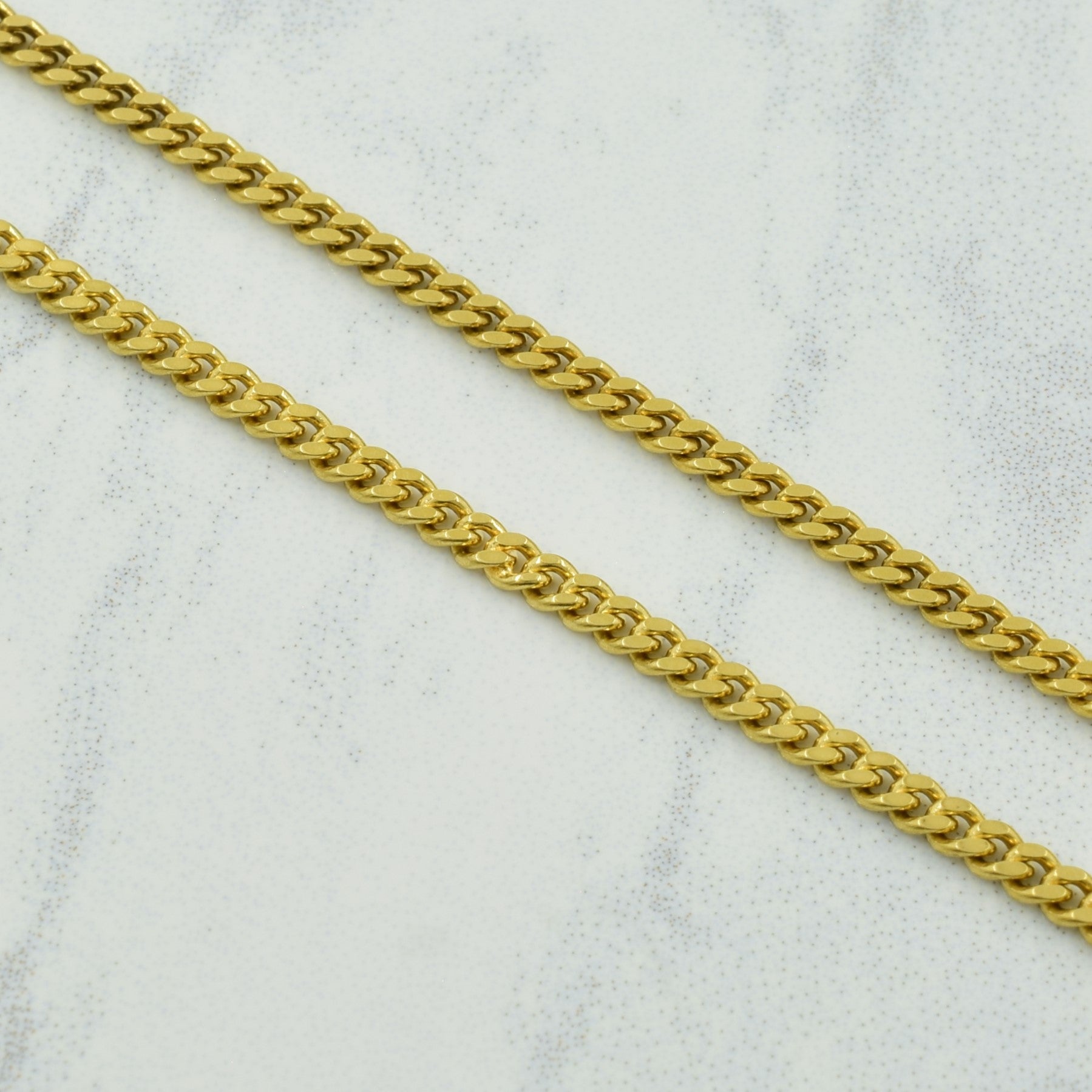 18k Yellow Gold Italian Hallmark Cuban Link Chain | 20" |