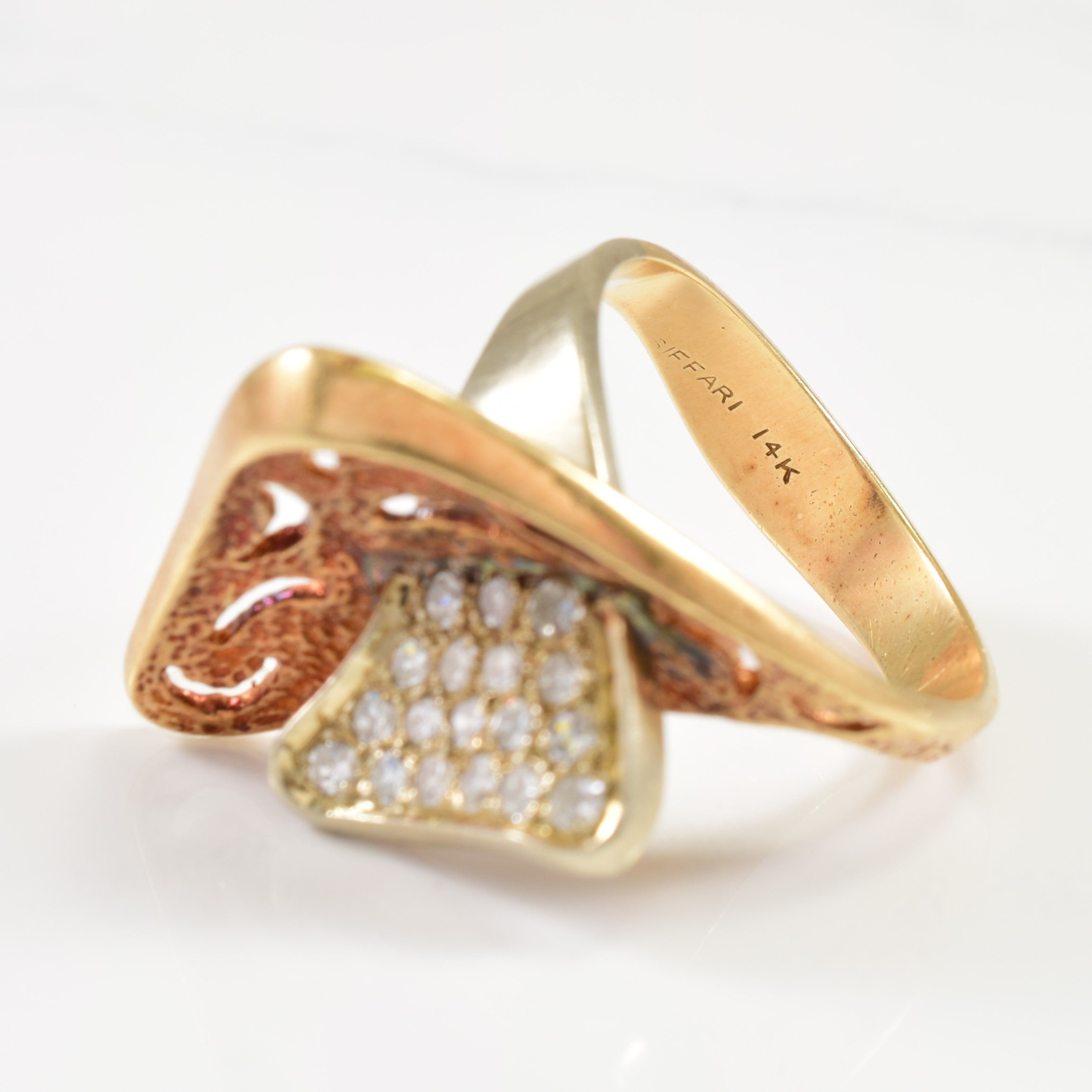 Abstract Two Tone Diamond Ring | 0.36ctw | SZ 7 |