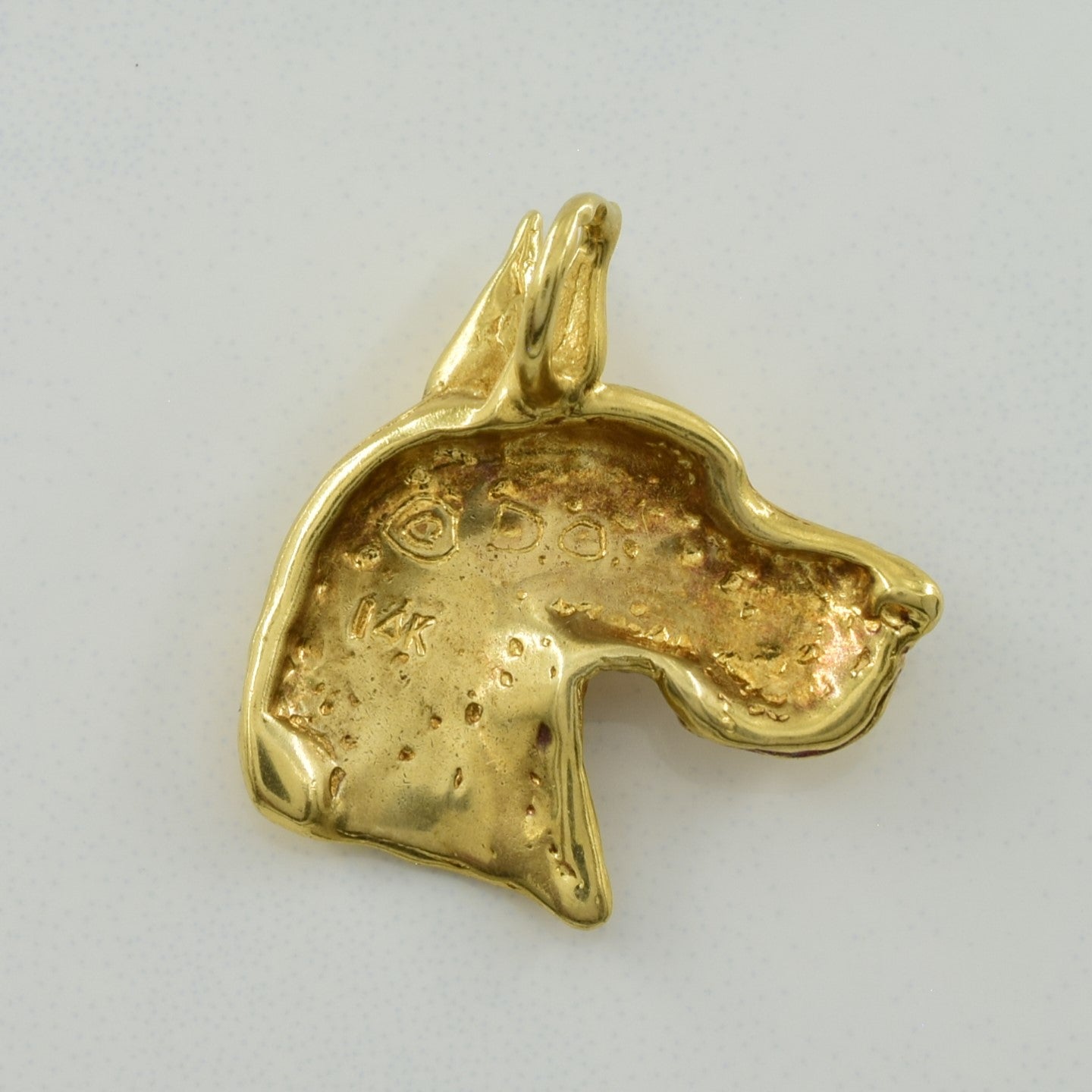 14k Yellow Gold Great Dane Pendant |