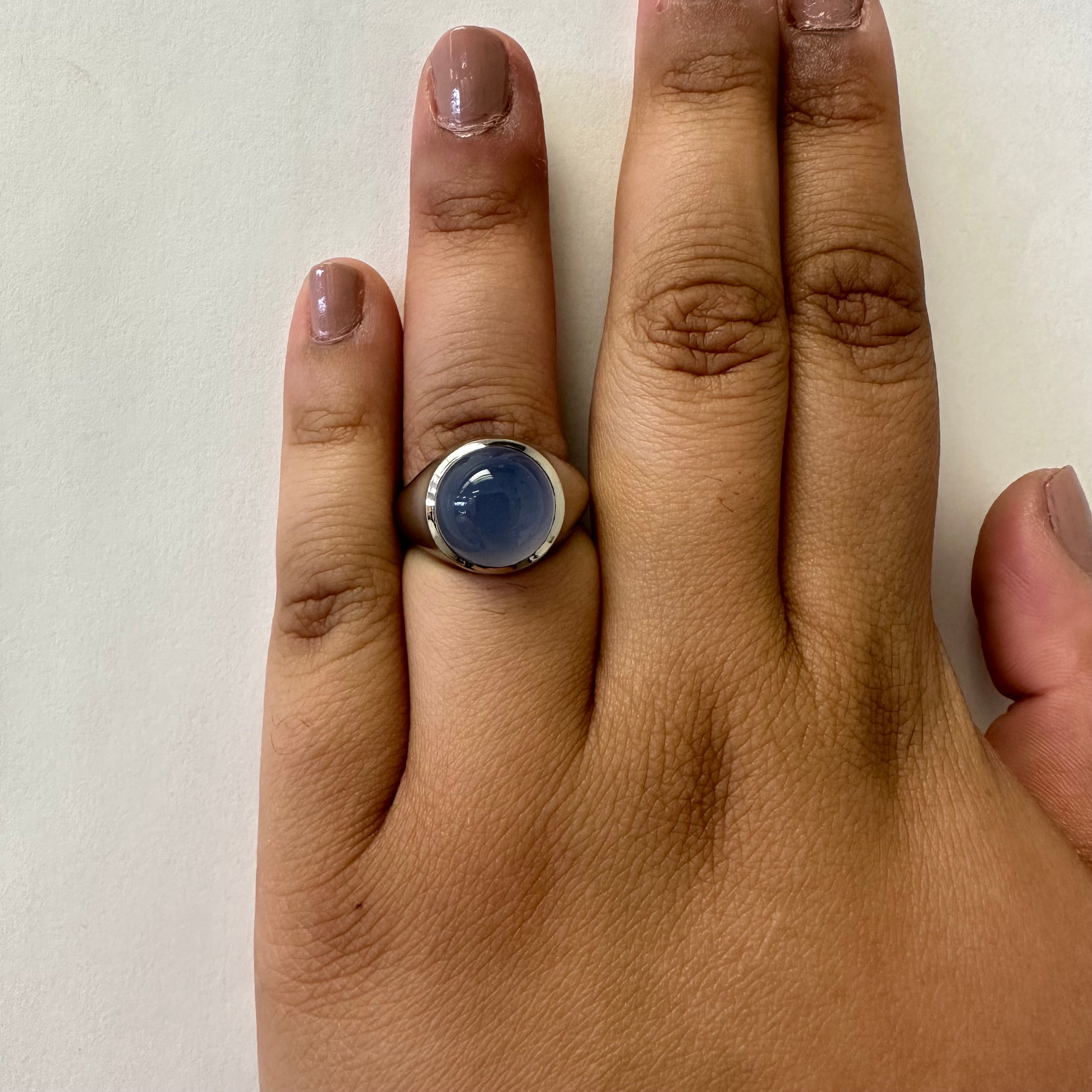 Chalcedony Cocktail Ring | 5.50ct | SZ 7.5 |