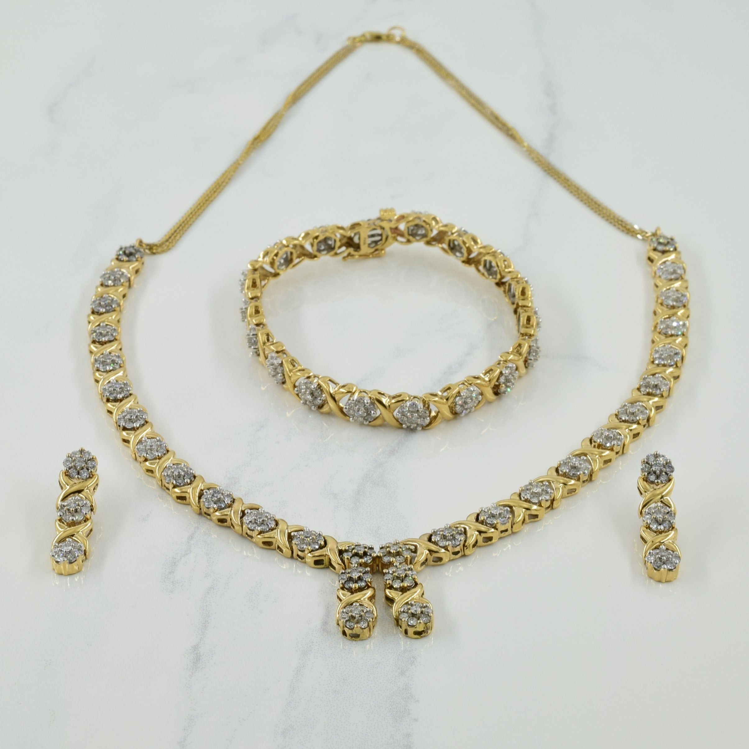 Cluster Diamond Suite | 9.18ctw | 19" | 7" |