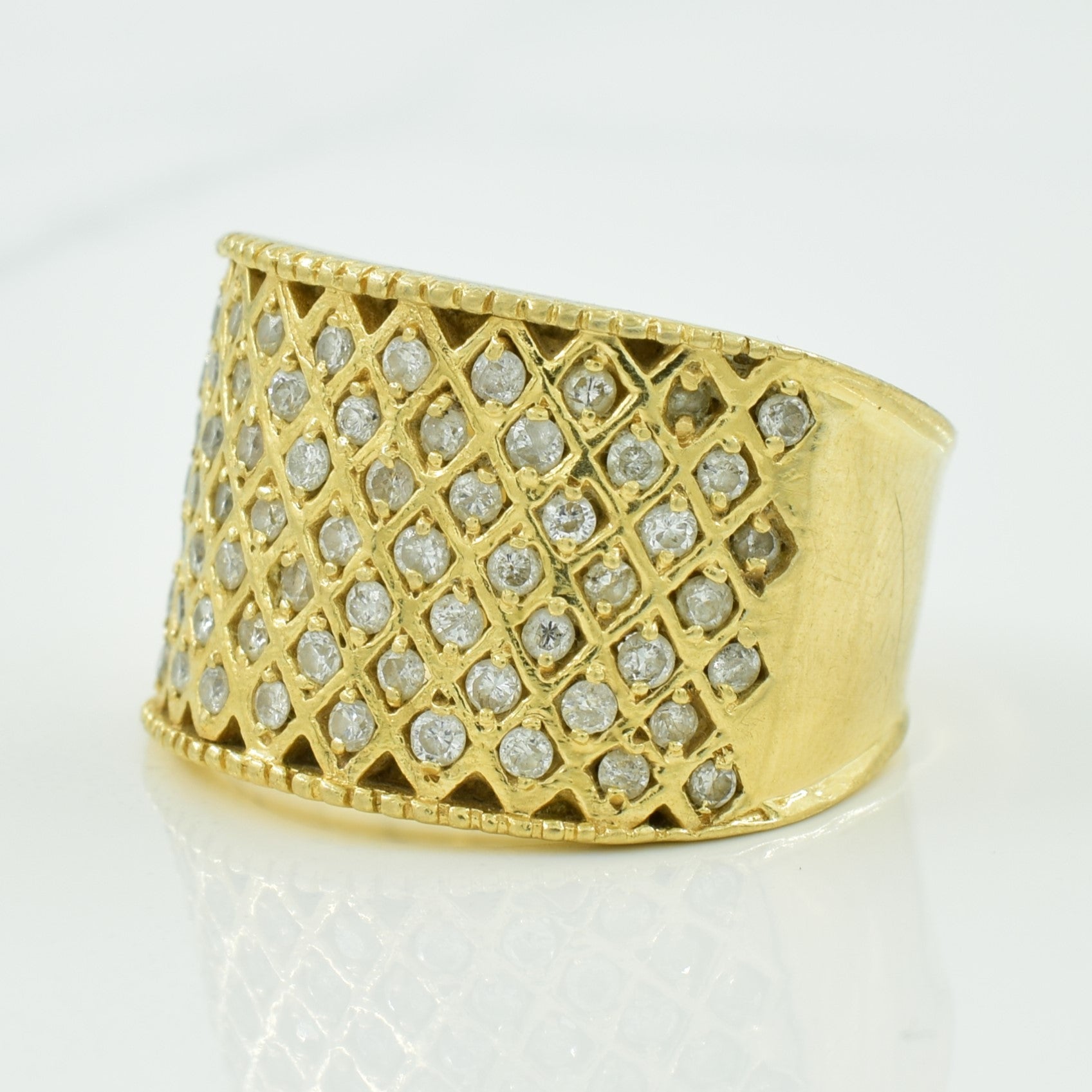 Diamond Grid Ring | 0.74ctw | SZ 8.25 |