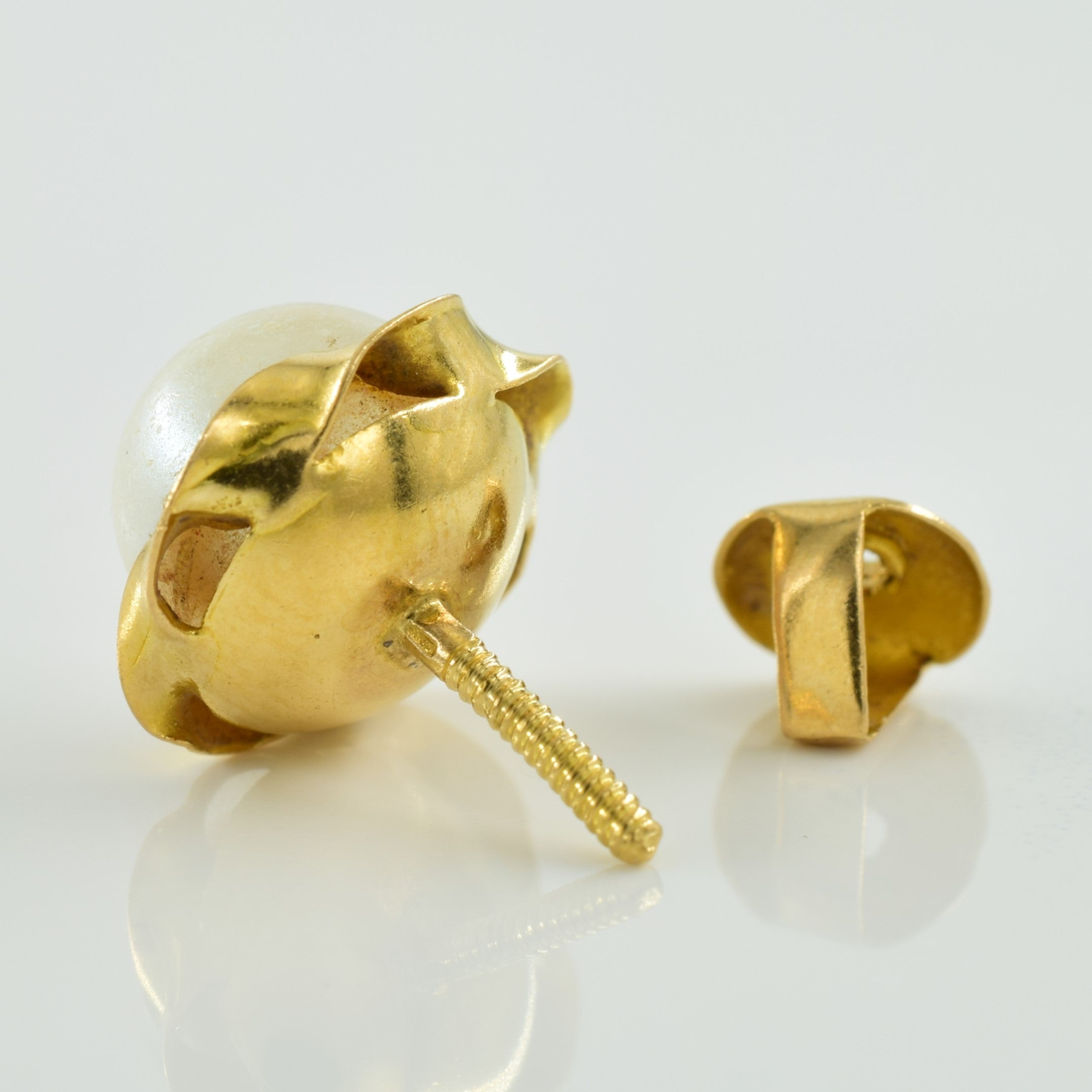 Pearl Screw Back Earrings | 10.20ctw |