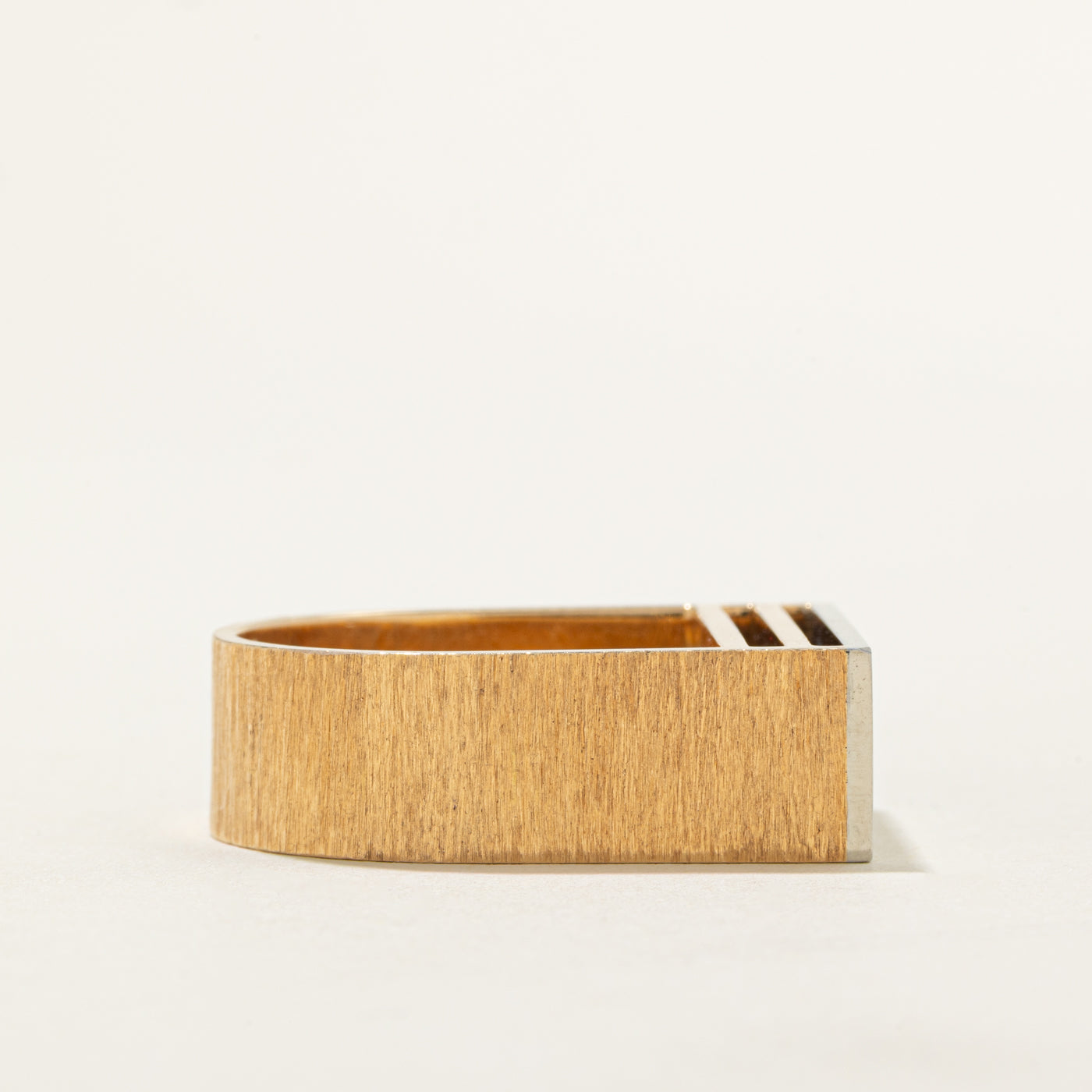 18k Two Tone Gold High Set Ring | SZ 10.25 |