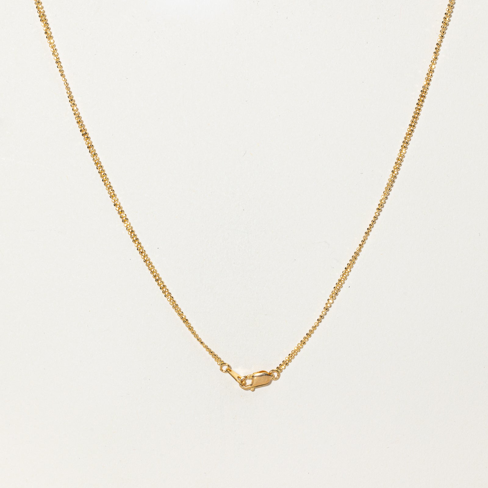 Collier à chaîne perlée en or jaune | 17,5" |