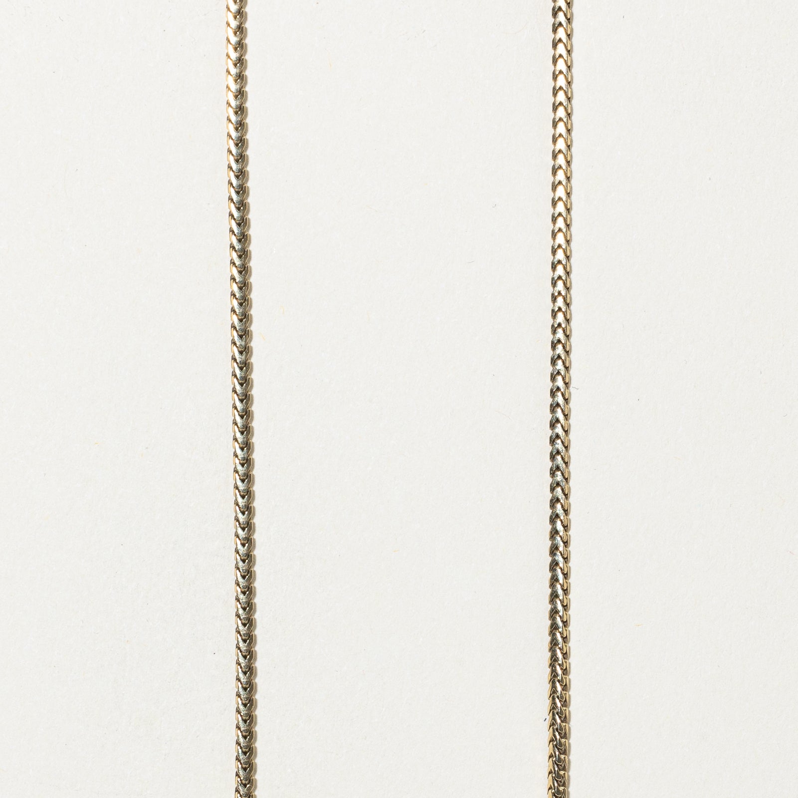 10k Yellow Gold Snake Chain Necklace with Clover Pendant | 25" |