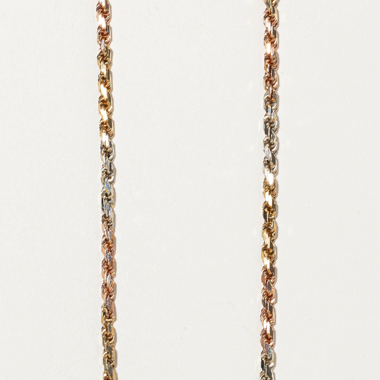 14k Tri Tone Rope Chain | 17.75" |