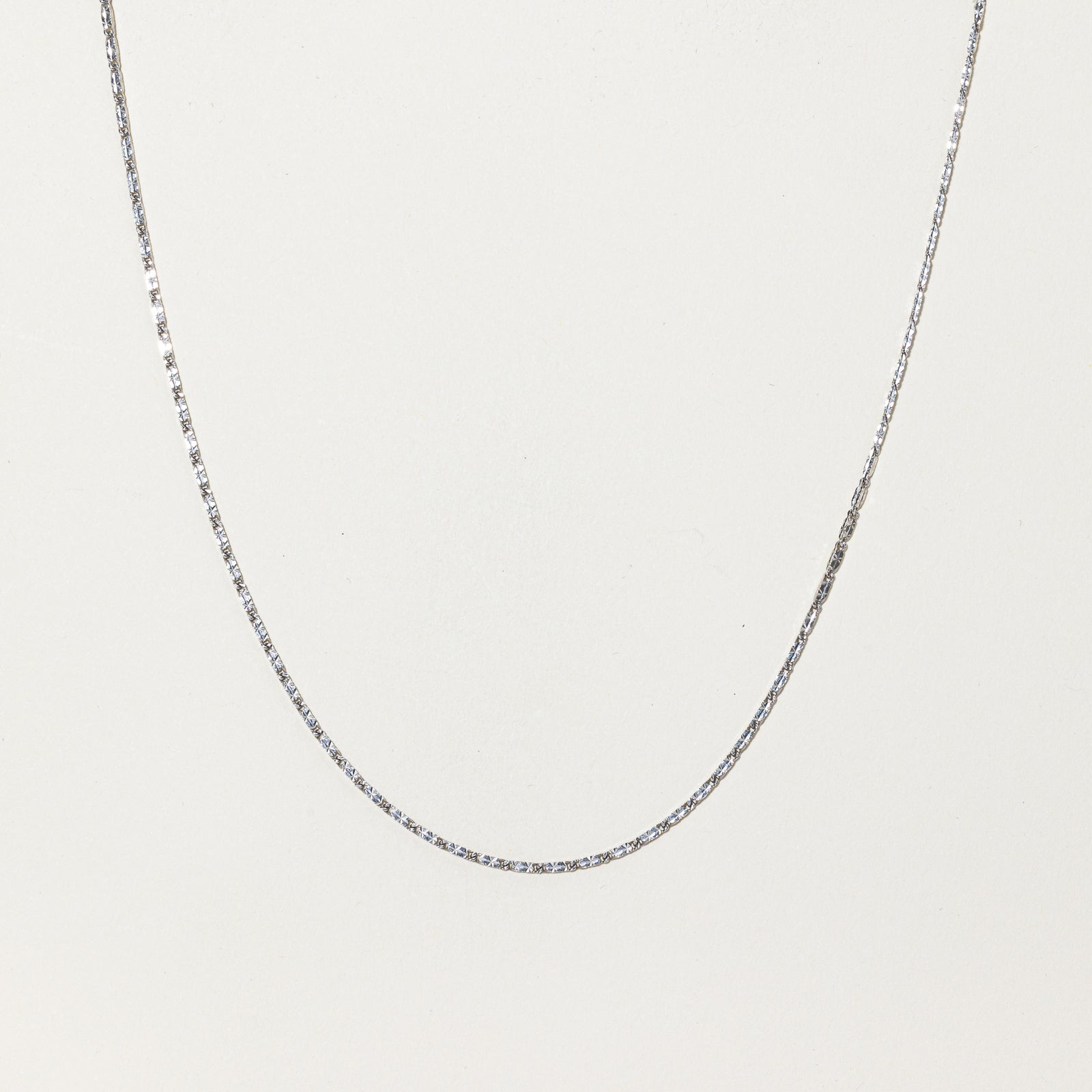 10k White Gold Fancy Chain | 18" |