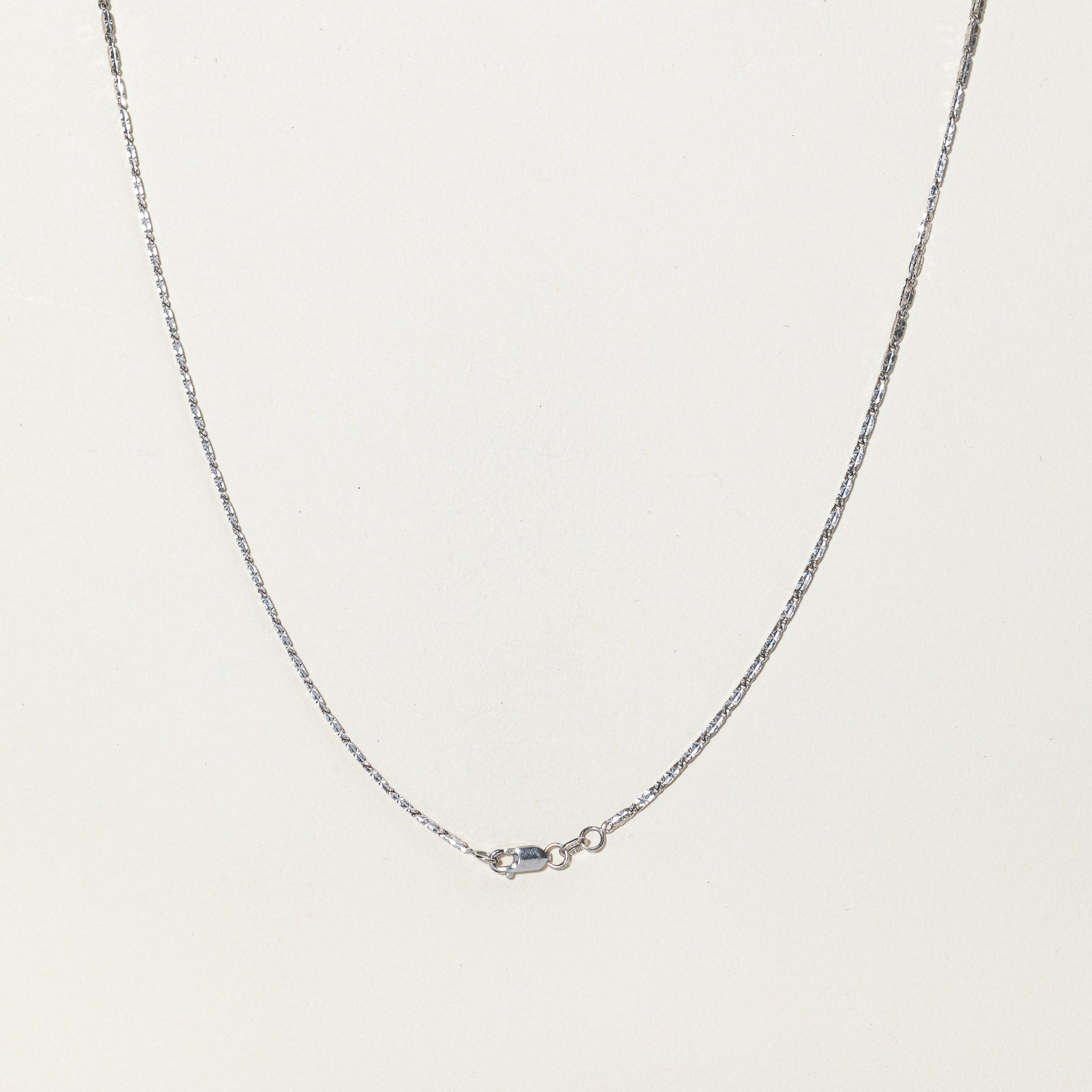 10k White Gold Fancy Chain | 18" |