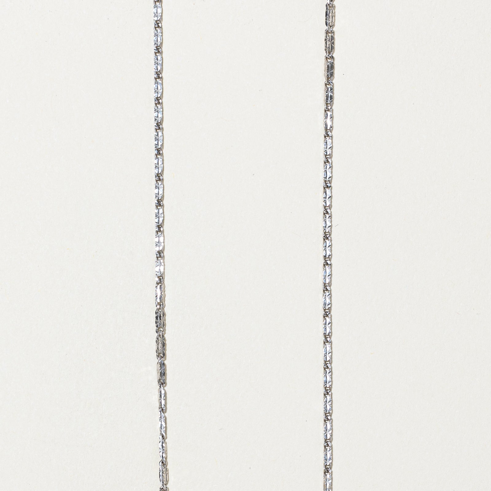 10k White Gold Fancy Chain | 18" |
