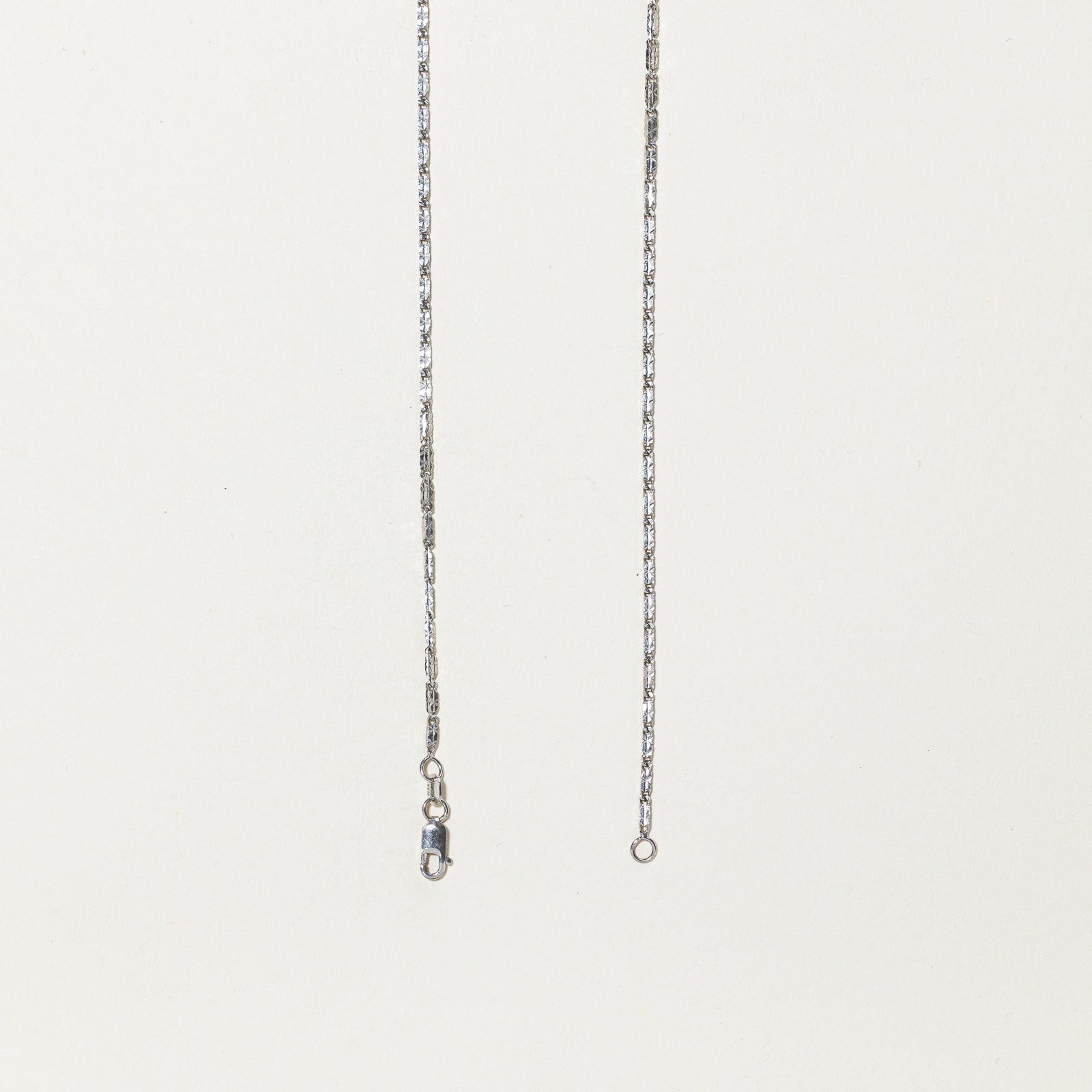 10k White Gold Fancy Chain | 18" |