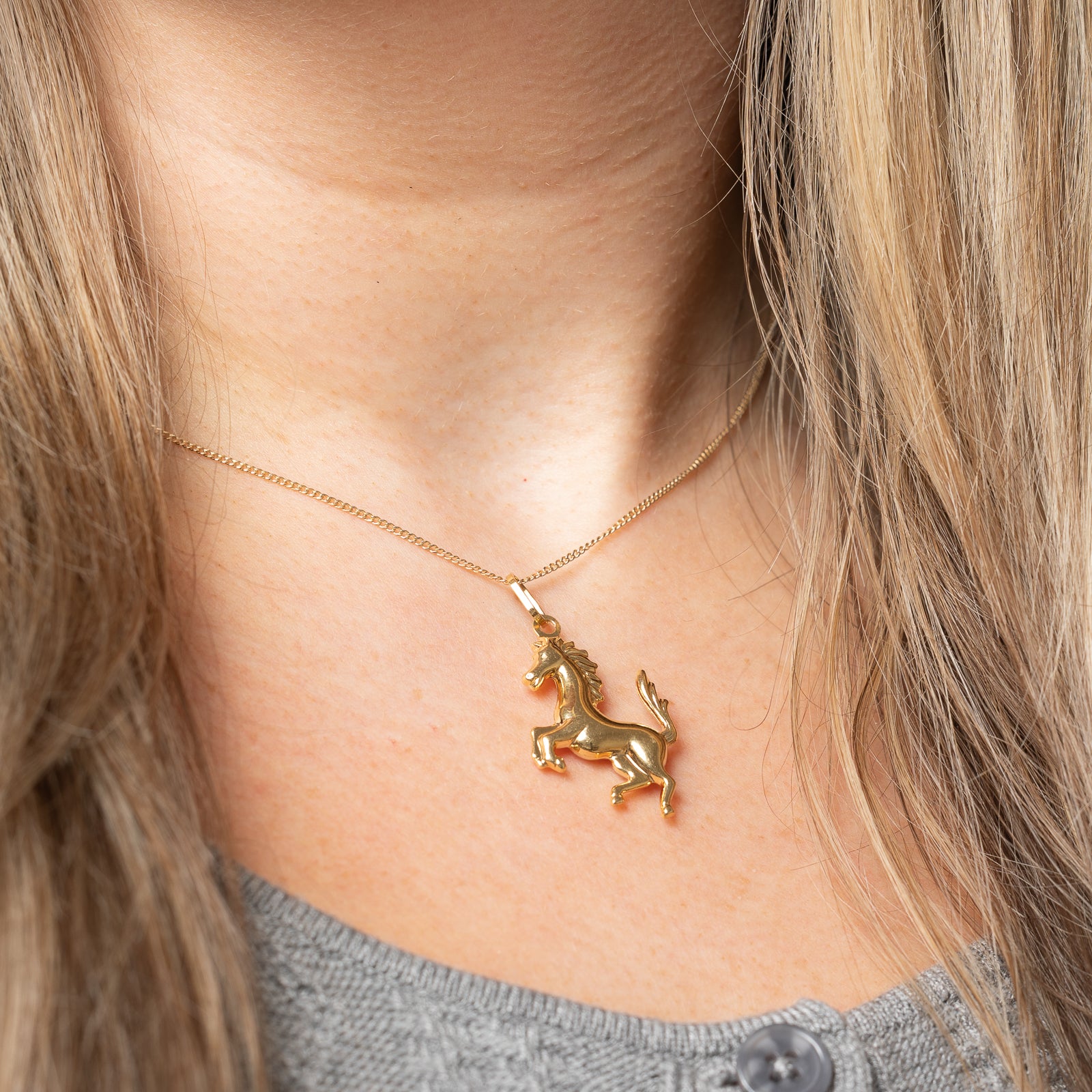 18k Yellow Gold Horse Charm |