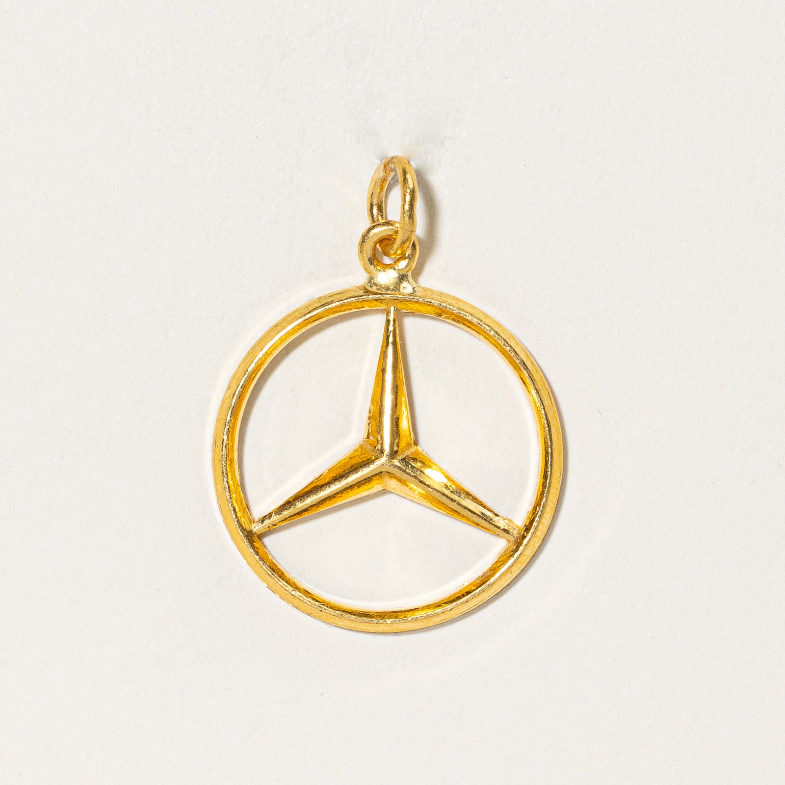 24k Yellow Gold Mercedes Benz Charm |
