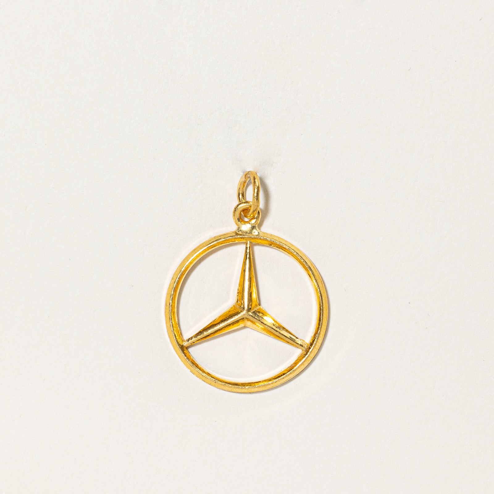 24k Yellow Gold Mercedes Benz Charm |