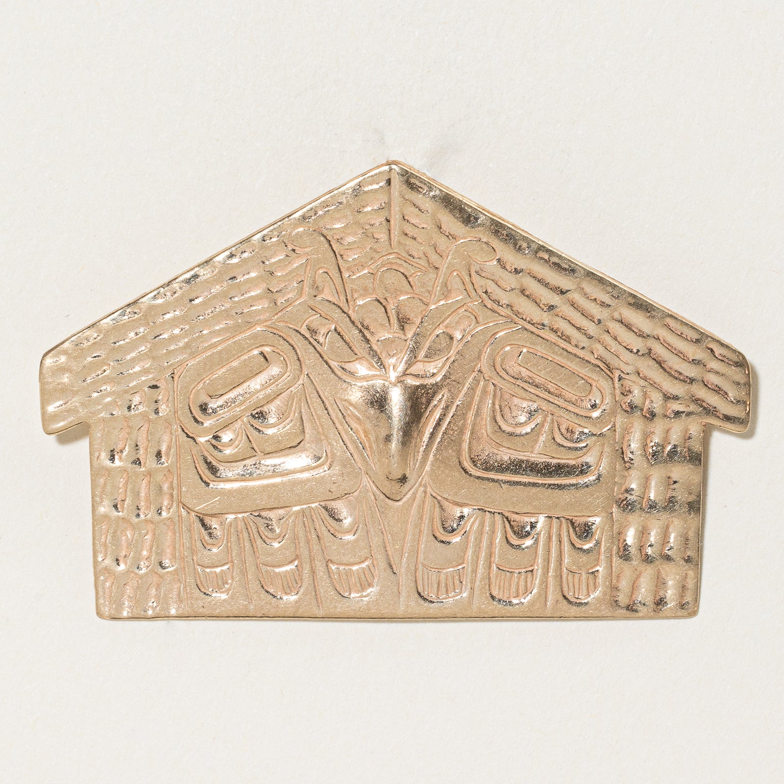 14k Yellow Gold Indigenous Art Pendant |