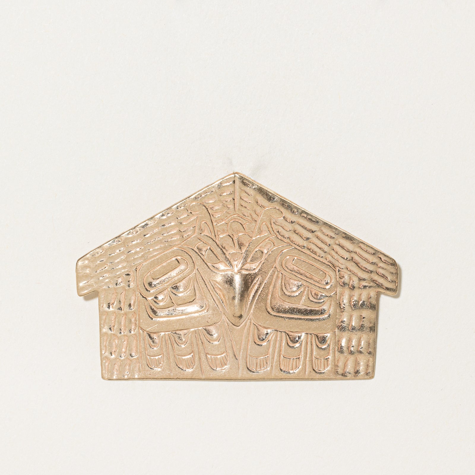 14k Yellow Gold Indigenous Art Pendant |