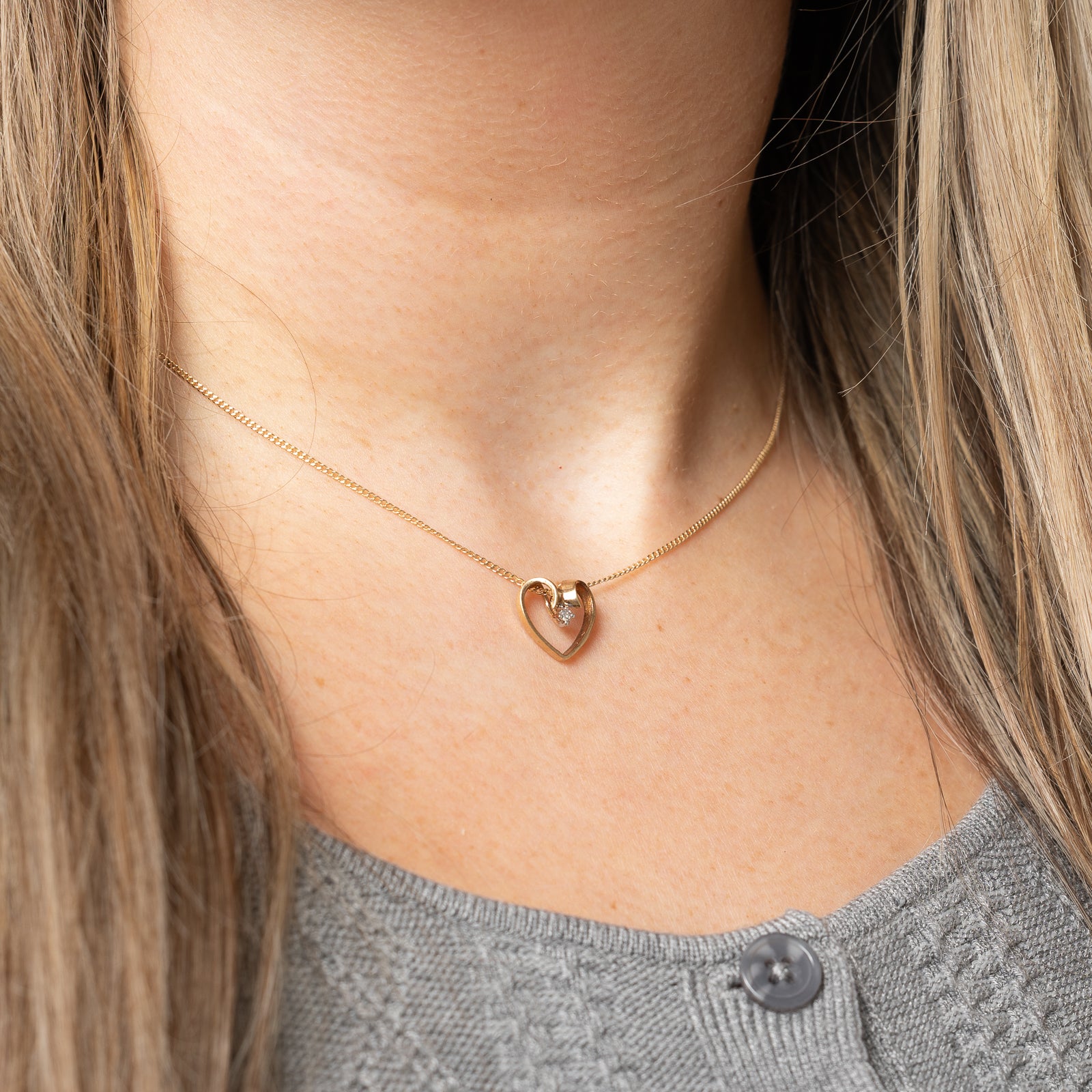 Diamond Heart Pendant | 0.03ct |