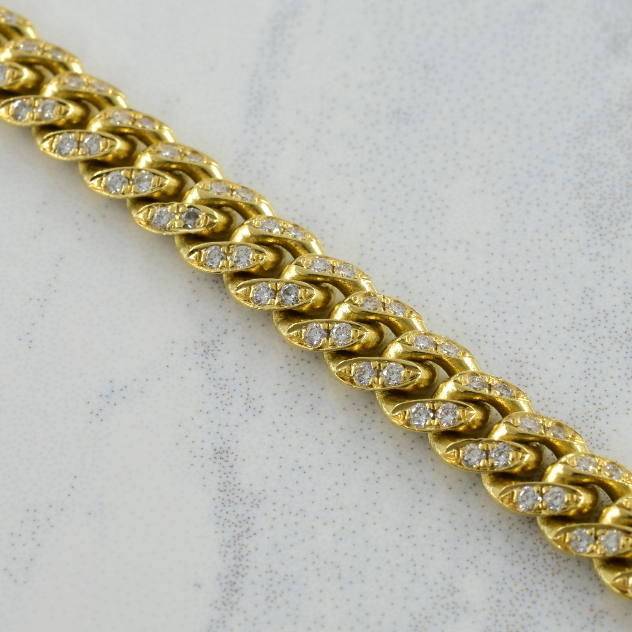 Diamond Cuban Link Necklace | 0.90ctw | 18" |
