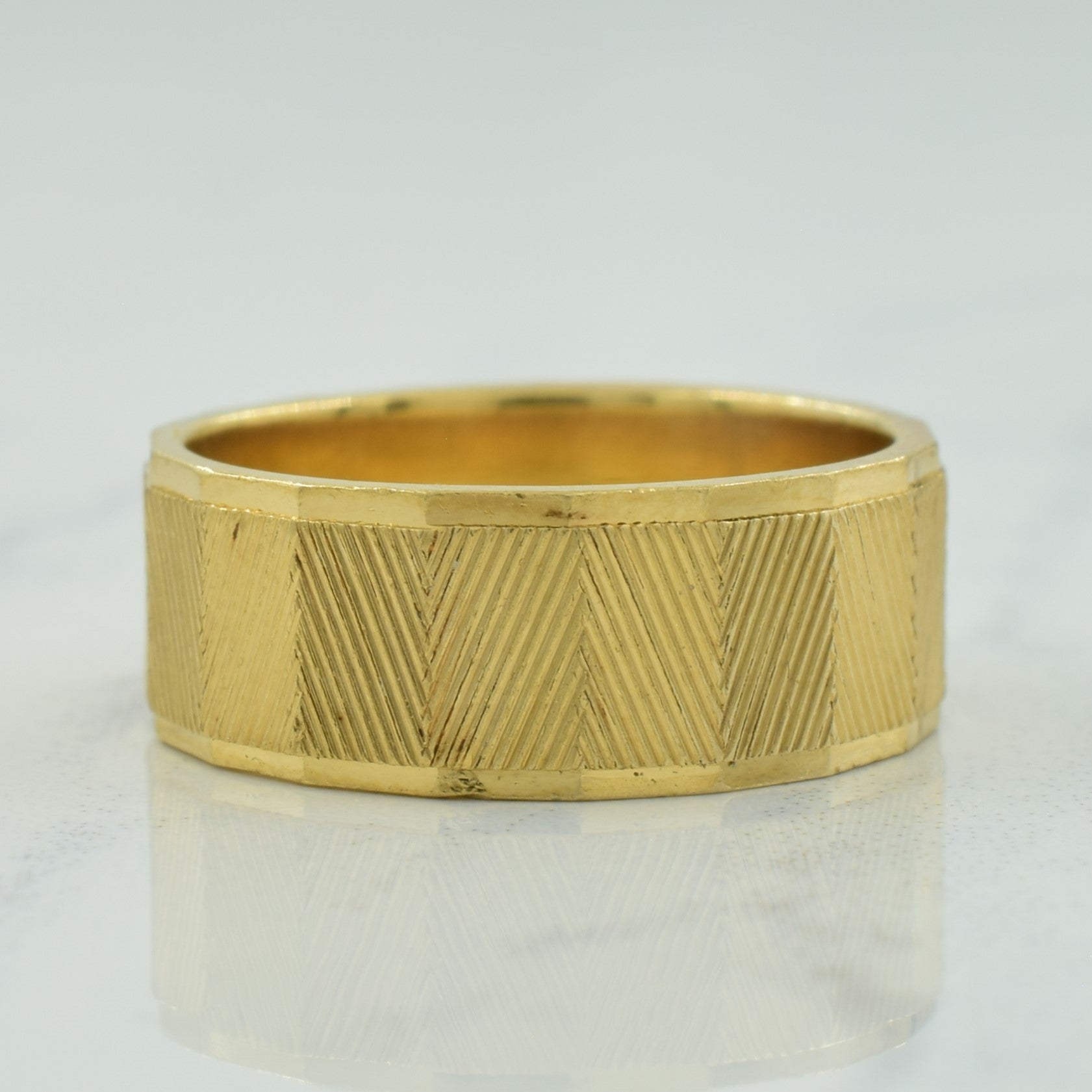 14k Yellow Gold Textured Band | SZ 5.75 |