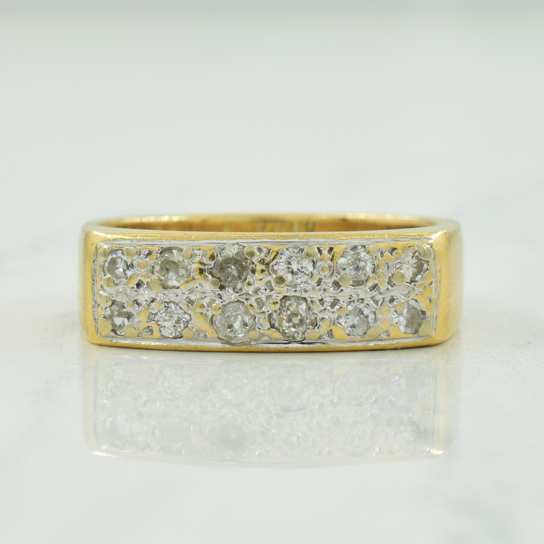 Dual Row Diamond Ring | 0.28ctw | SZ 8.5 |