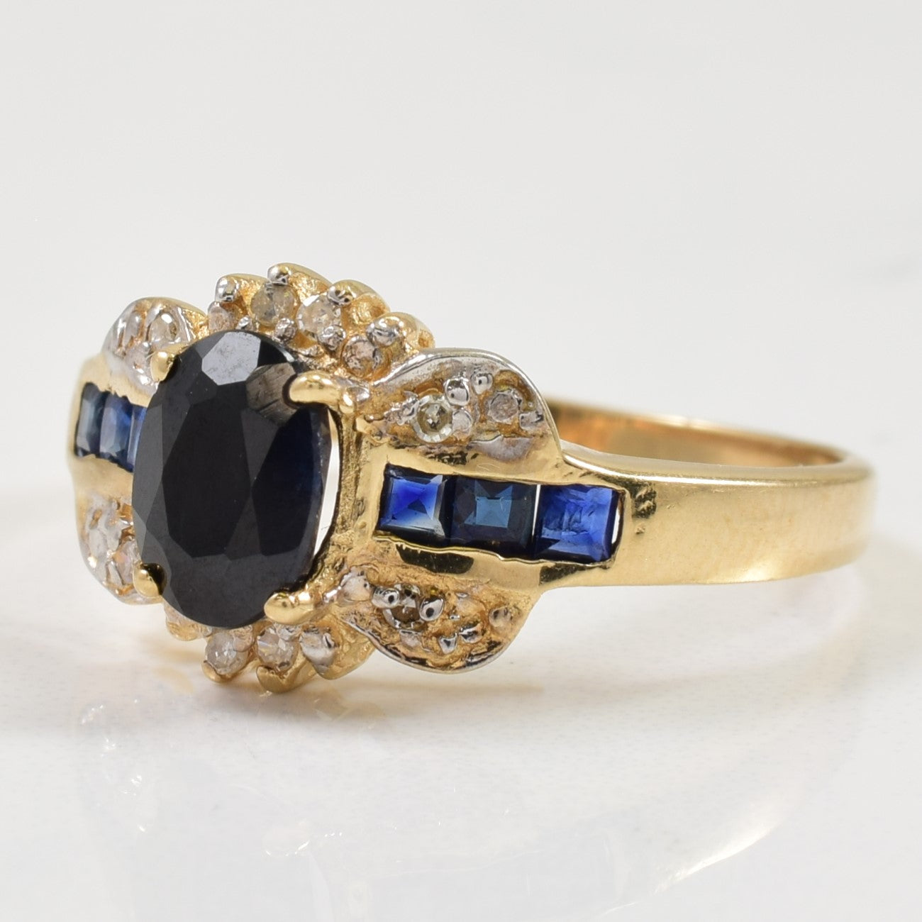 Sapphire & Diamond Cocktail Ring | 1.12ctw, 0.04ctw | SZ 7.5 |