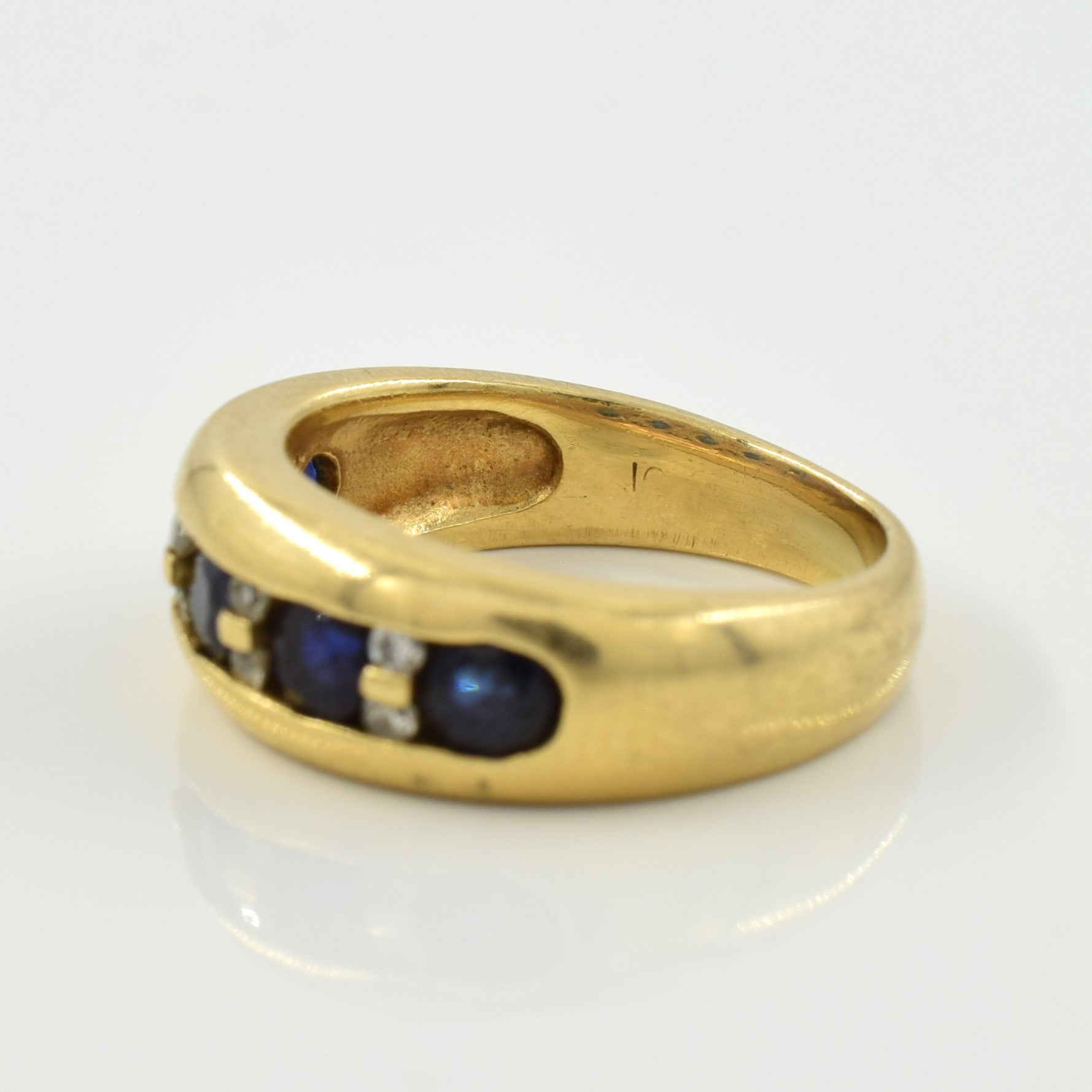 Blue Sapphire & Diamond Ring | 1.00ctw, 0.08ctw | SZ 4 |
