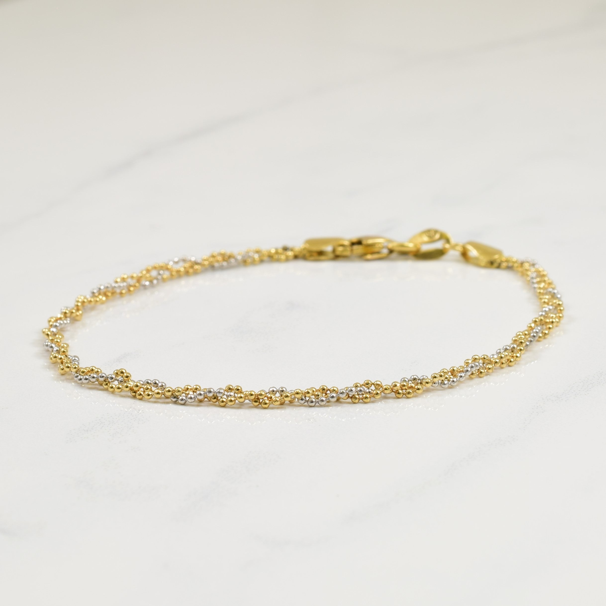 20k Two Tone Bracelet | 7.5" |