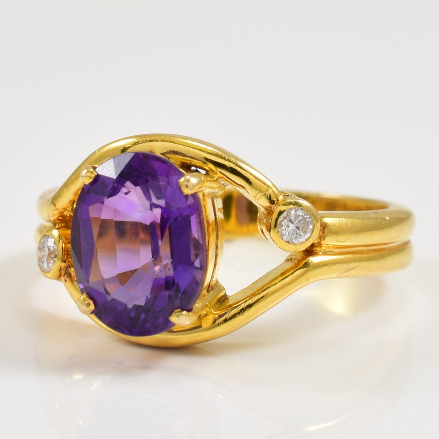 Amethyst & Diamond Ring | 1.50ct, 0.03ctw | SZ 6.25 |