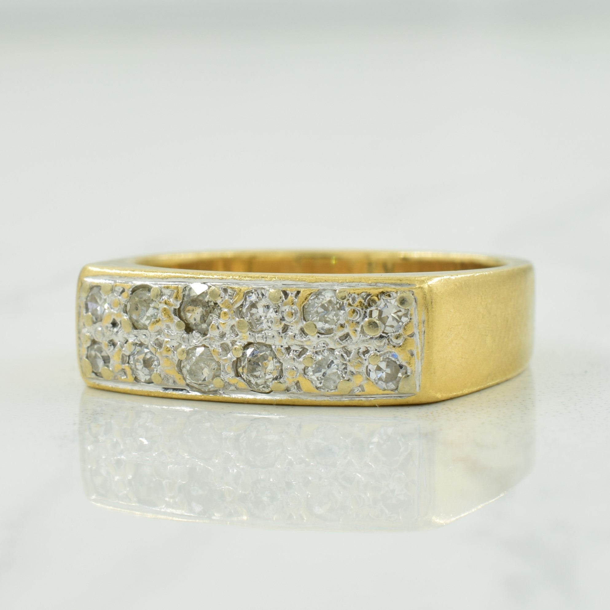 Dual Row Diamond Ring | 0.28ctw | SZ 8.5 |