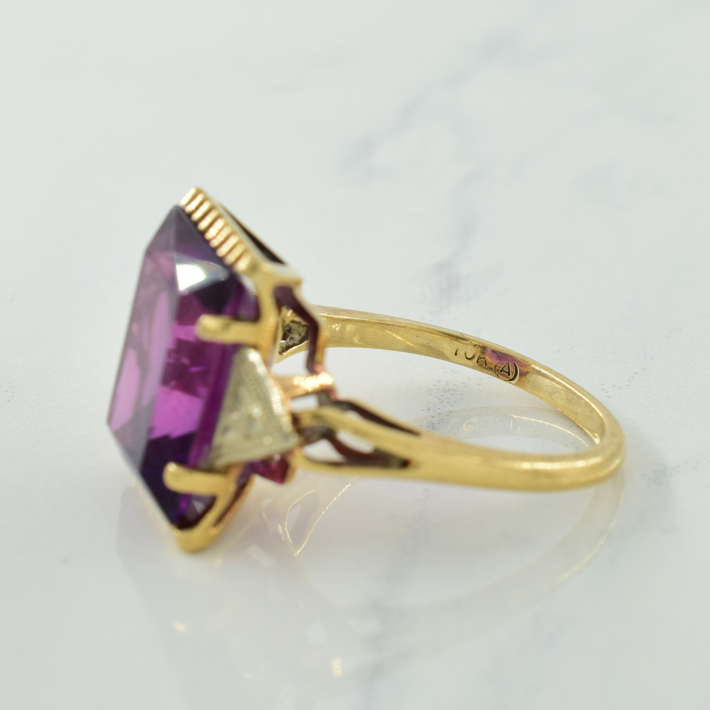 Synthetic Purple Sapphire Ring | 8.00ct | SZ 5.25 |