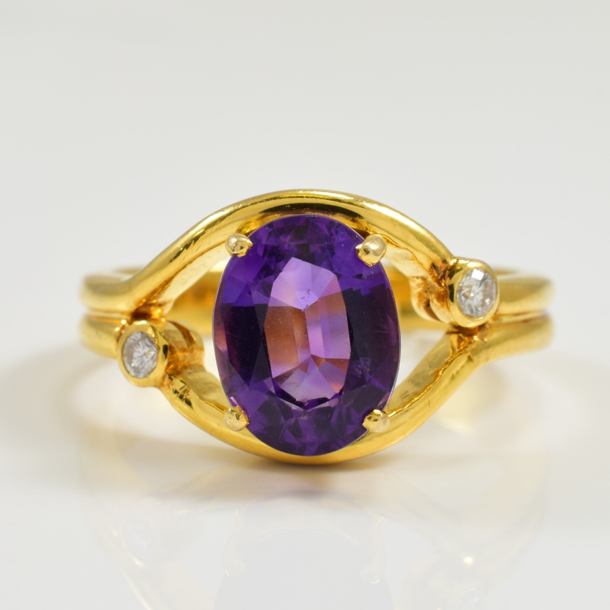 Amethyst & Diamond Ring | 1.50ct, 0.03ctw | SZ 6.25 |