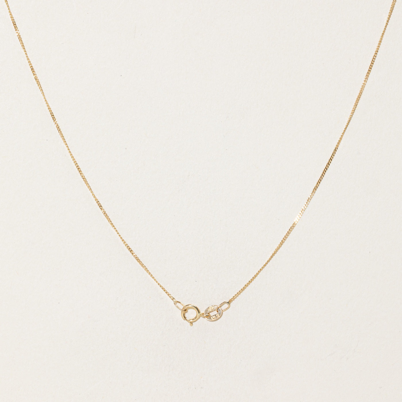14k Yellow Gold Curb Link Chain | .85mm | 18"