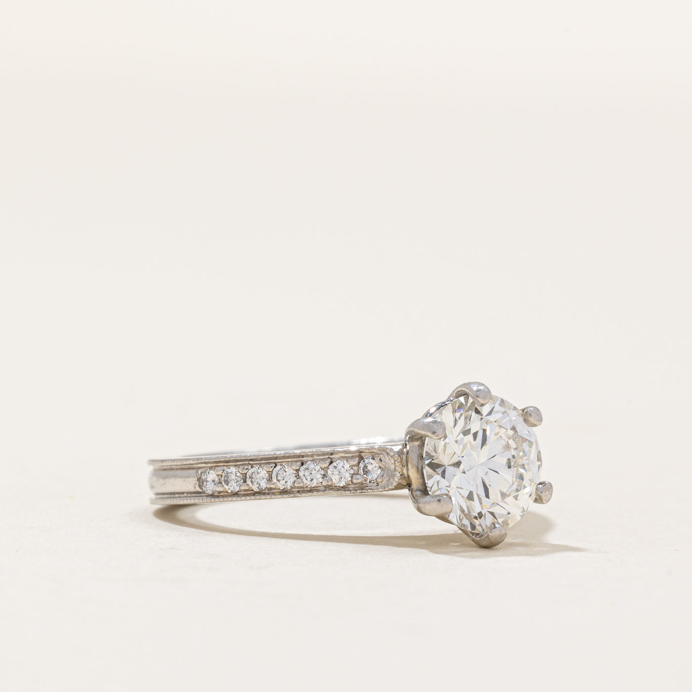 GIA Certified Diamond Engagement Ring | 1.18ct VS2 G | 0.07ctw | SZ 4.25 |