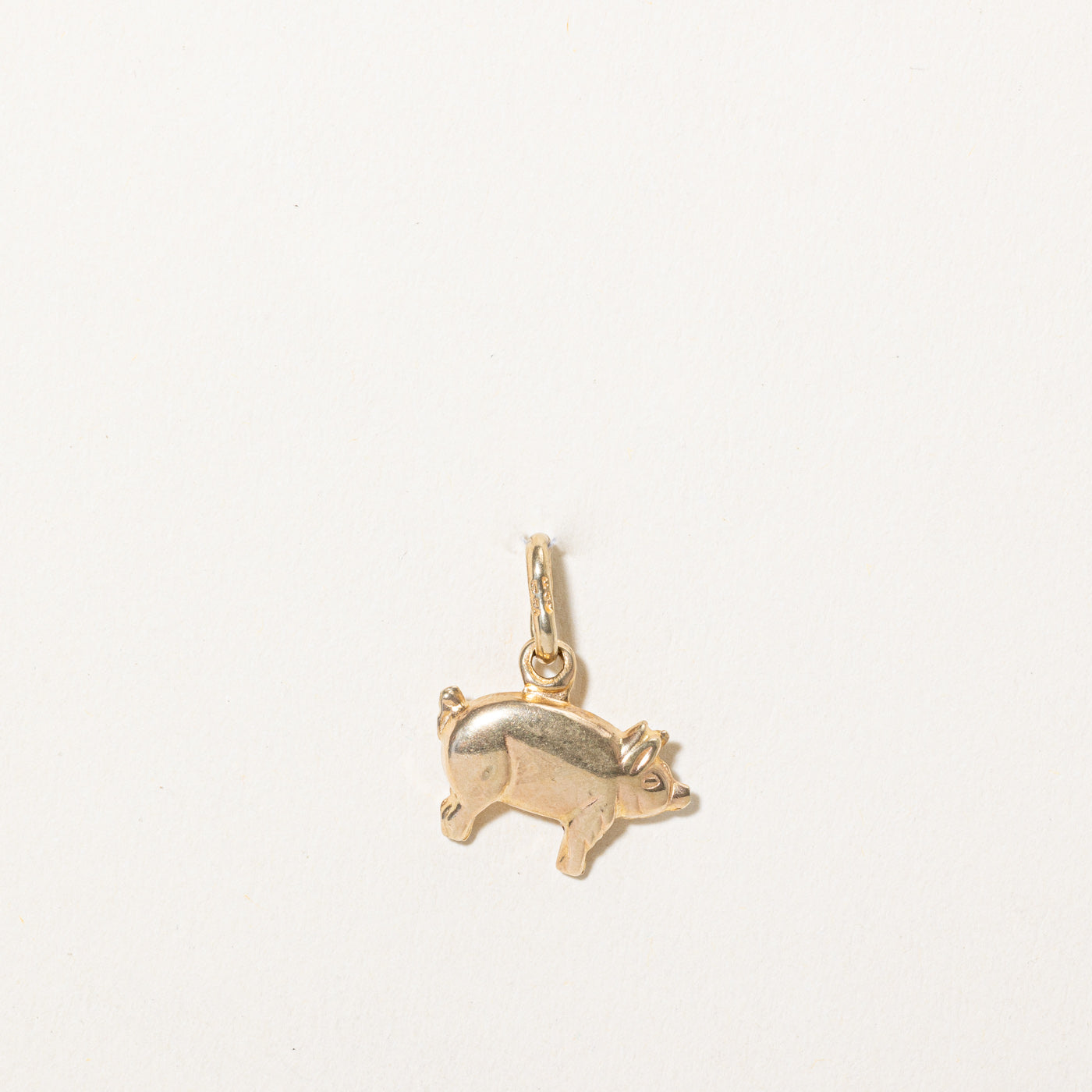 10k Yellow Gold Pig Charm