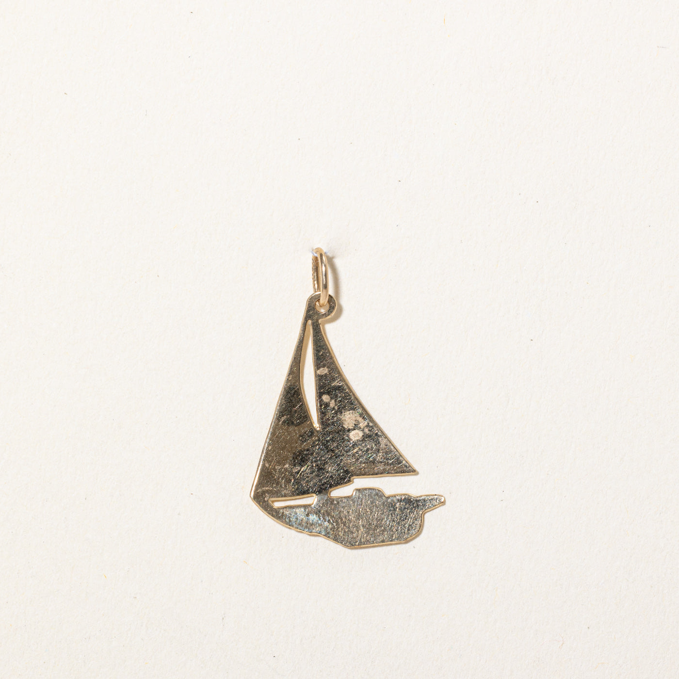 10k Yellow Gold Sail Boat Charm
