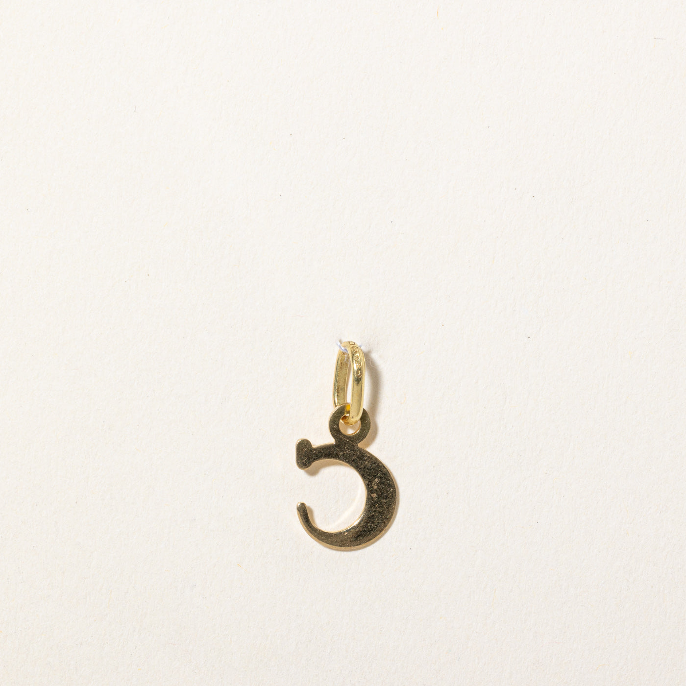 18k Yellow Gold 'C' Initial Charm