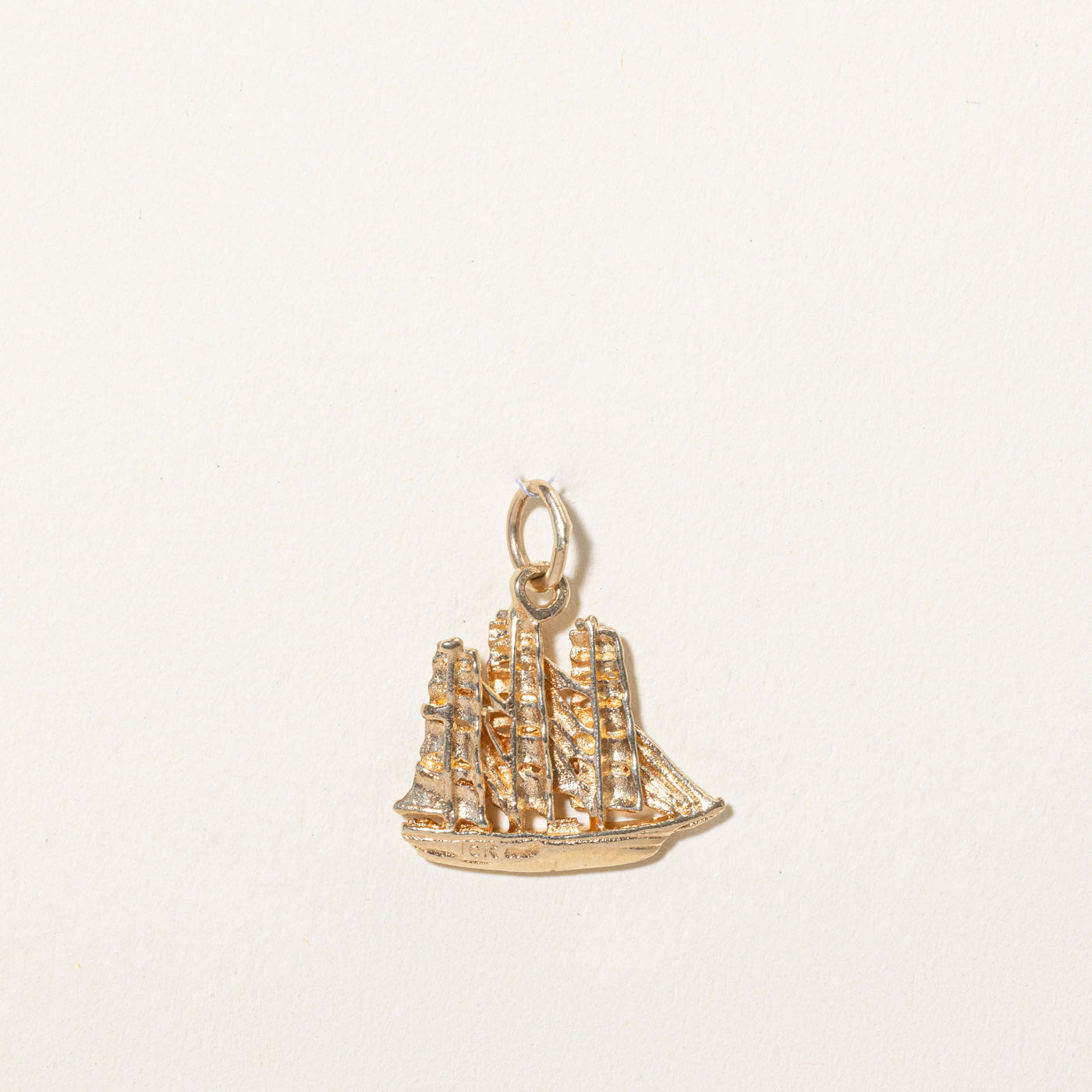 10k Yellow Gold Ship Charm