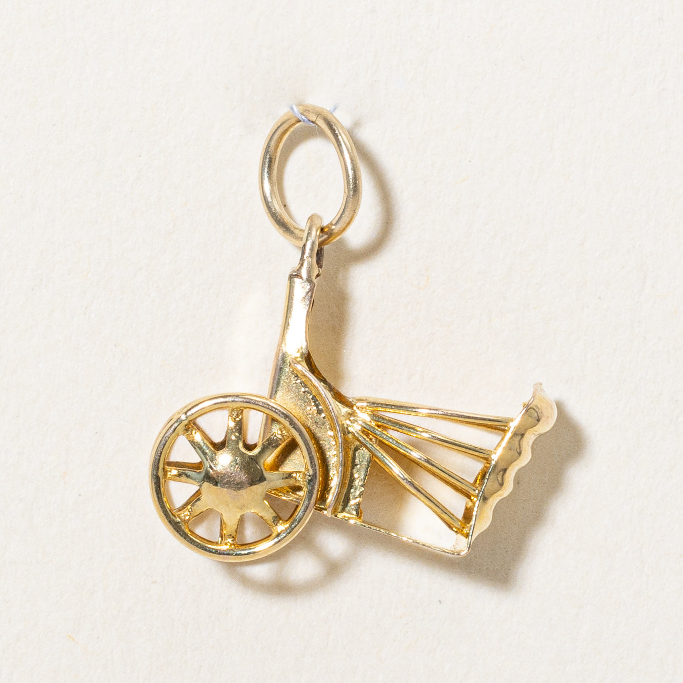 14k Yellow Gold Carriage Charm