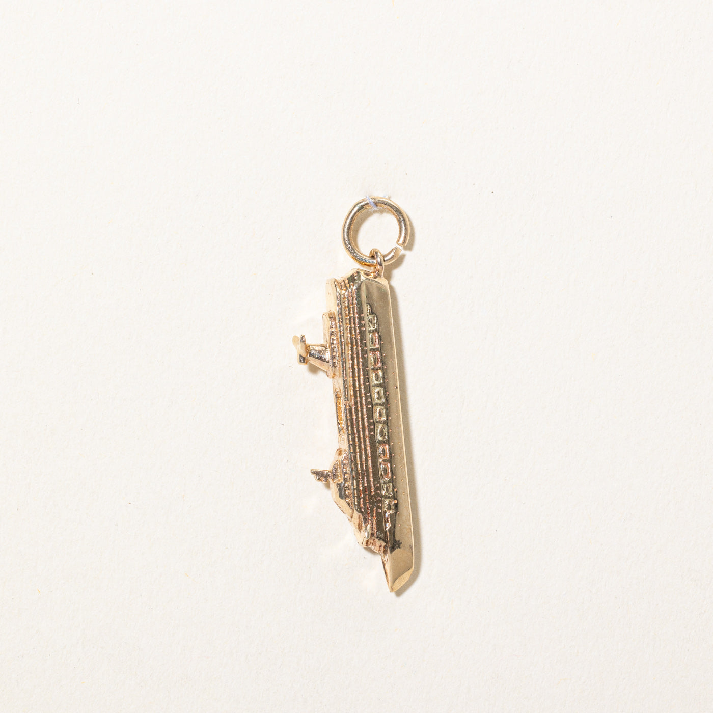 14k Yellow Gold 'Carnival Triumph' Cruise Boat Charm