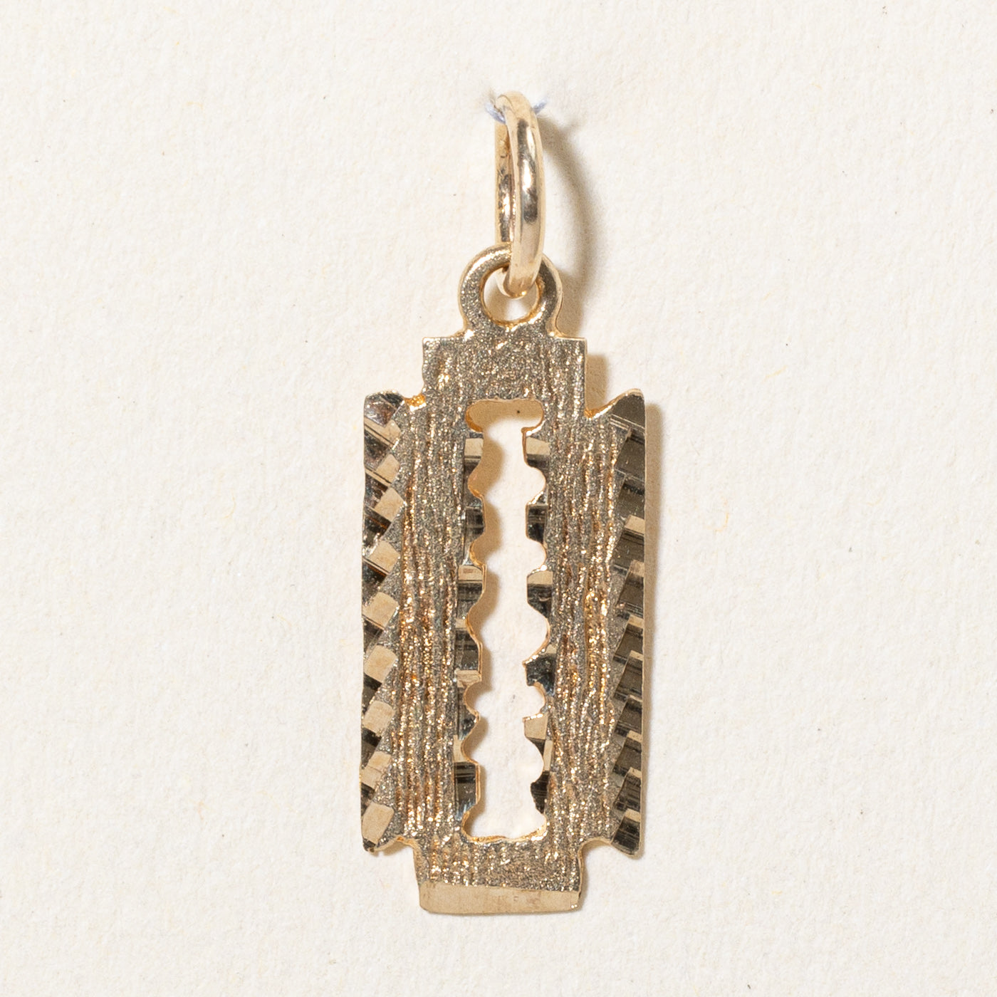 10k Yellow Gold Razor Charm