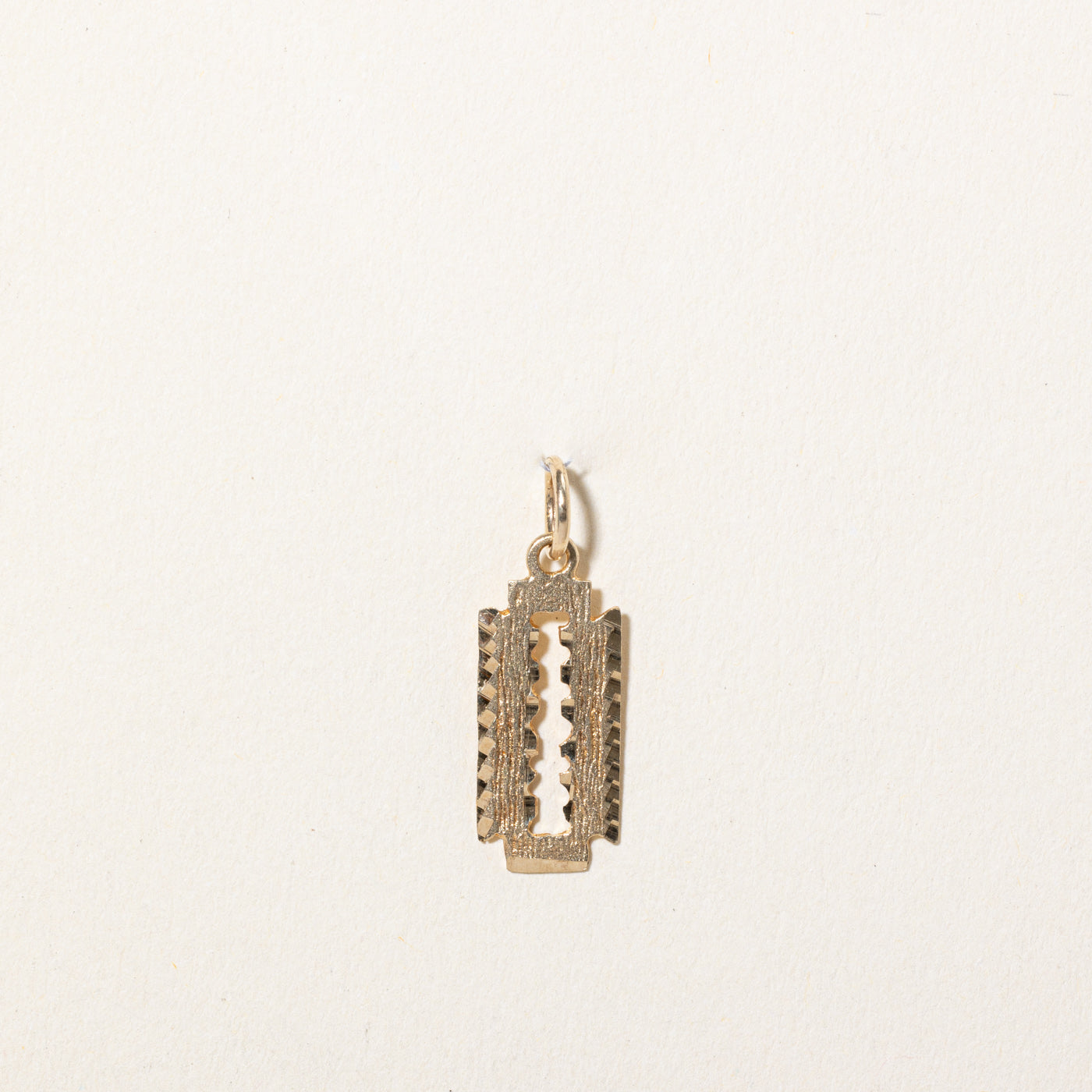 10k Yellow Gold Razor Charm