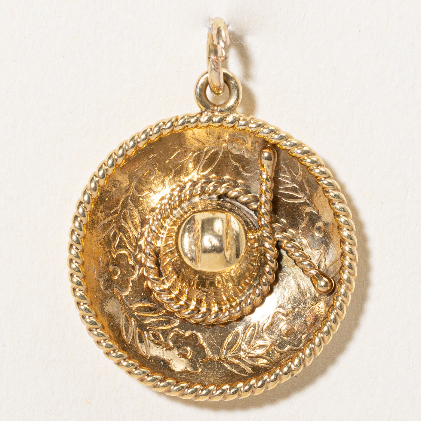 14k Yellow Gold Sombrero Charm