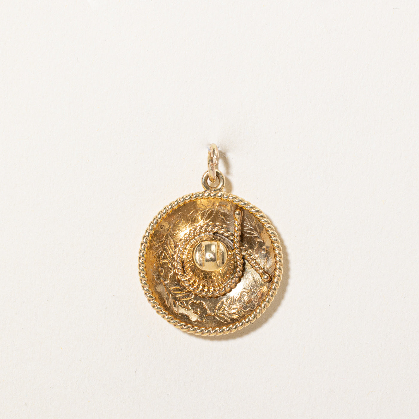 14k Yellow Gold Sombrero Charm