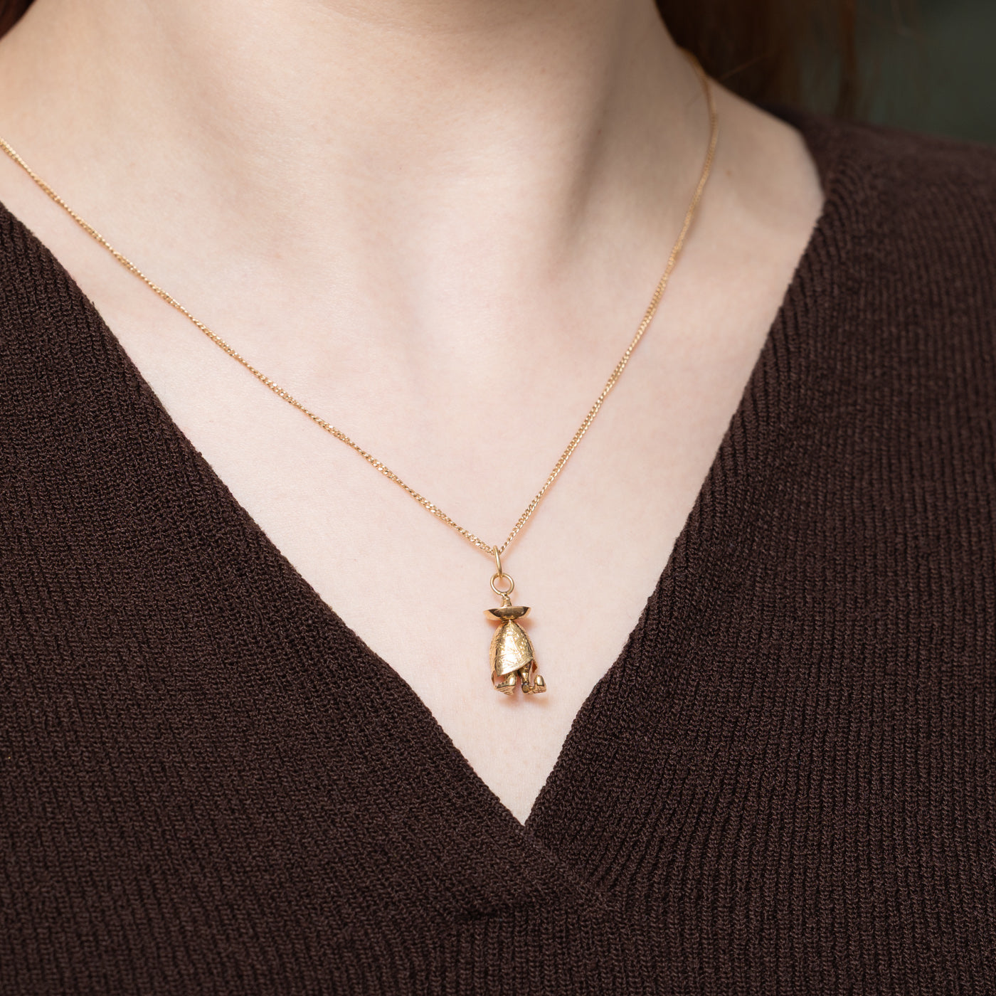 14K Yellow Gold Mexican Sombrero & Poncho Charm
