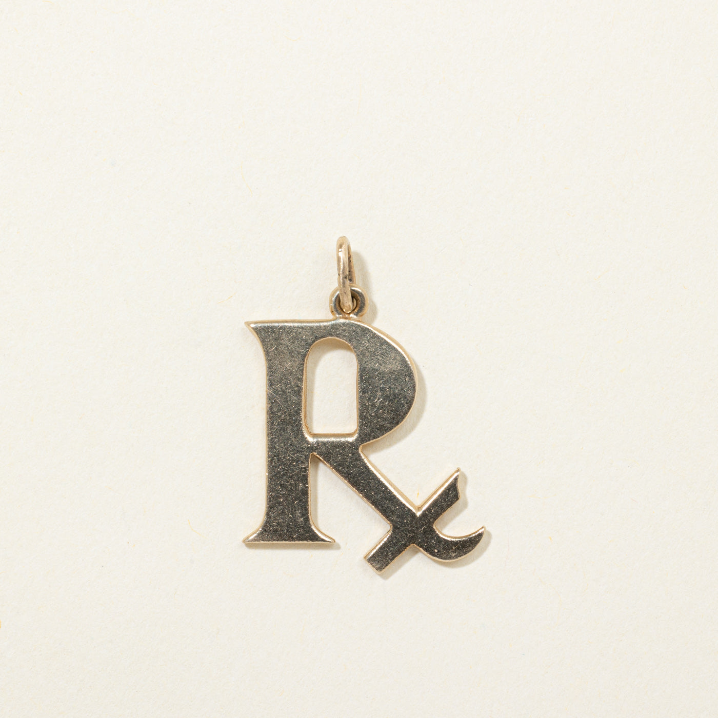 10K Yellow Gold "Rx" Pharmacist Pendant