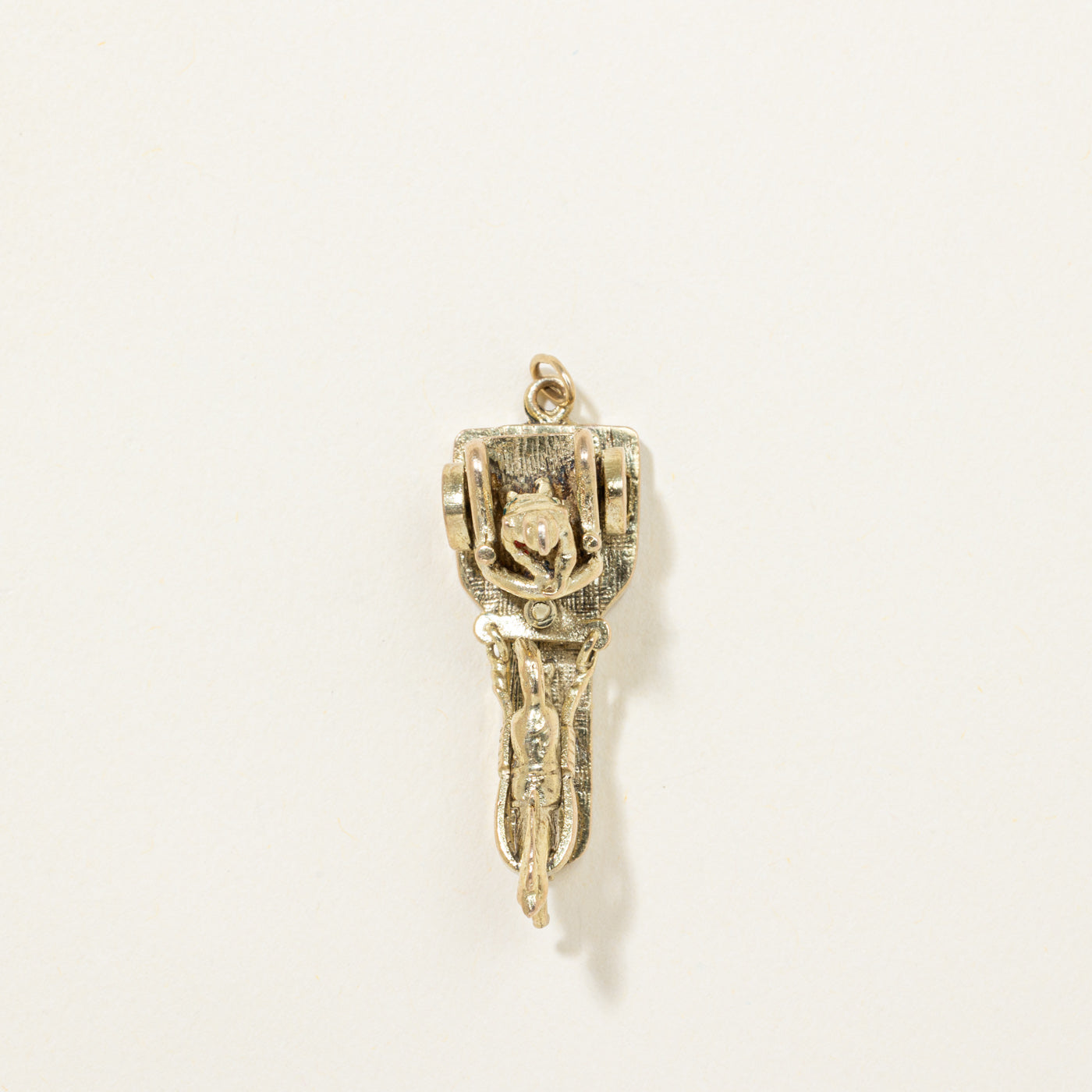 1963 London 9K Yellow Gold Kinetic Roman Chariot Charm