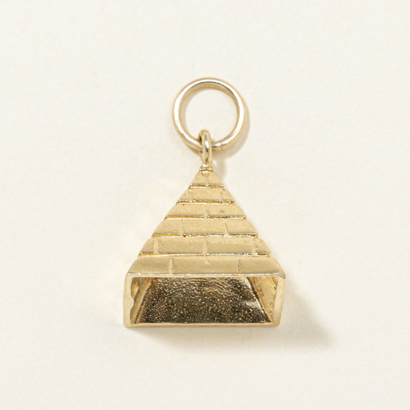 14K Yellow Gold Pyramid Charm