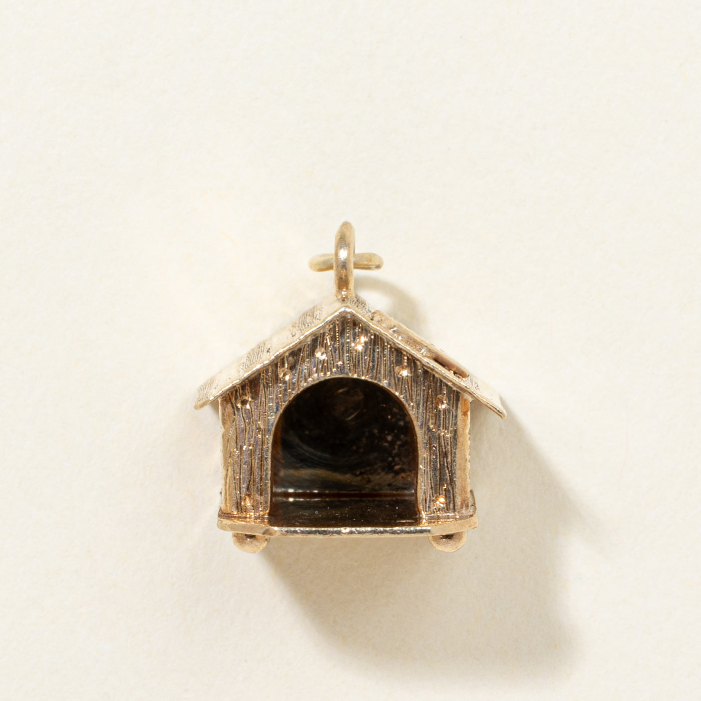 10K Yellow Gold Doghouse Charm