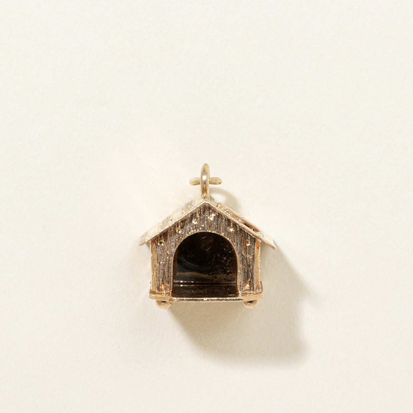 10K Yellow Gold Doghouse Charm
