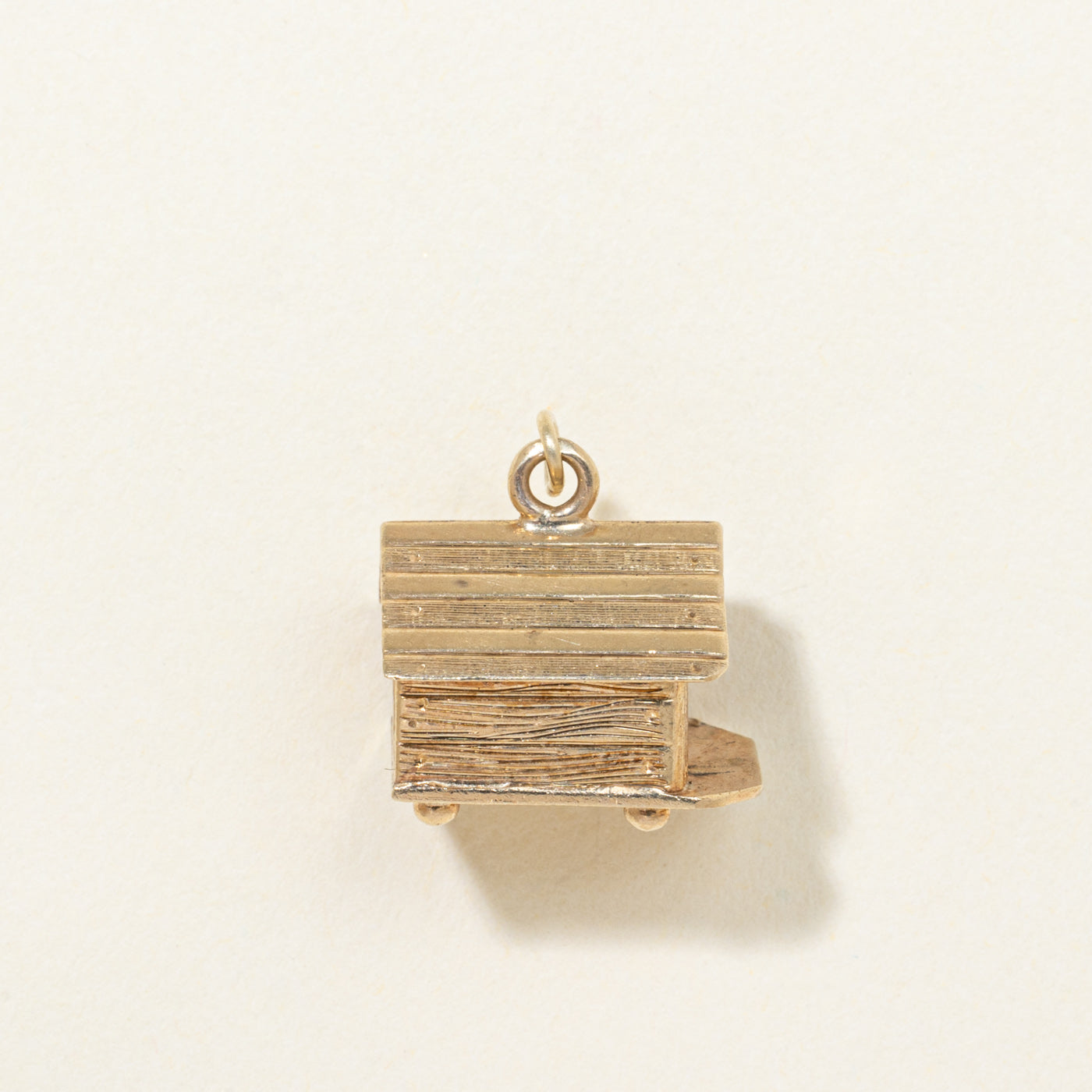 10K Yellow Gold Doghouse Charm